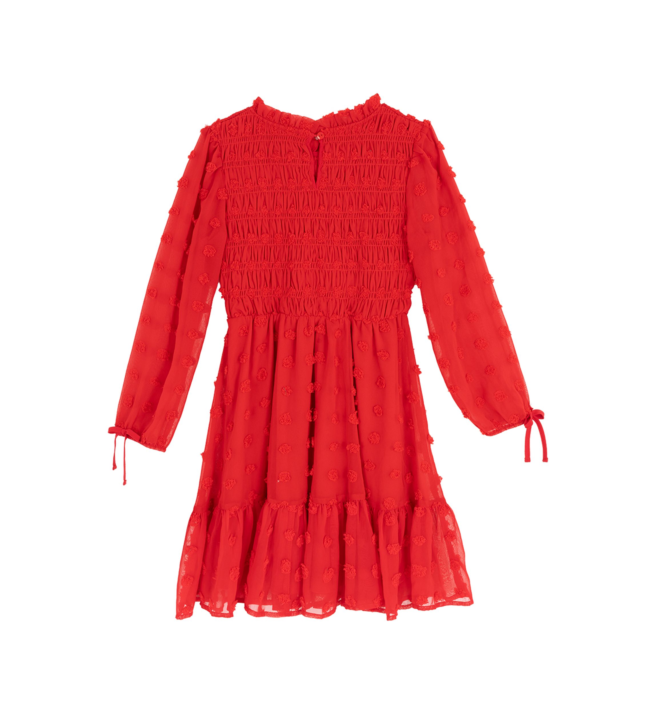 Girls 7-16 Clip Dot Chiffon Dress