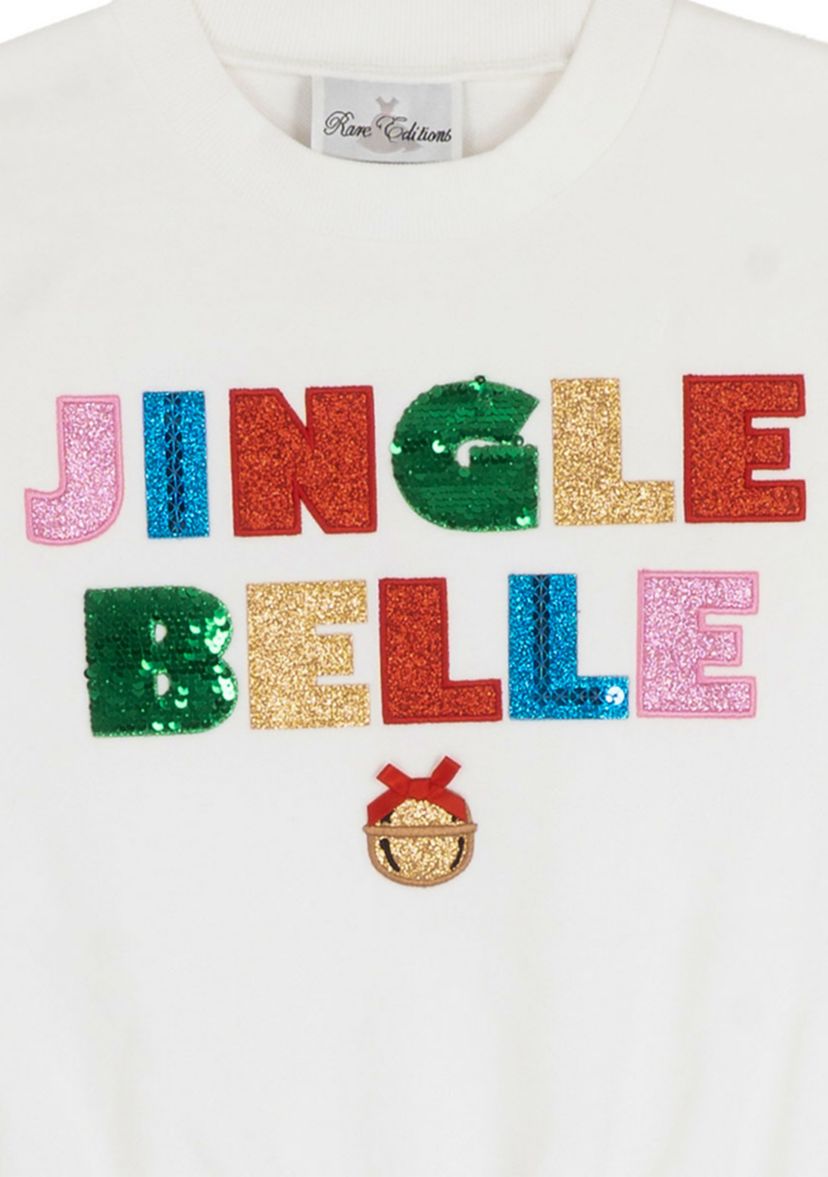 Girls 7-16 Jingle Belle Top and Velvet Bell Bottom Legging Set 