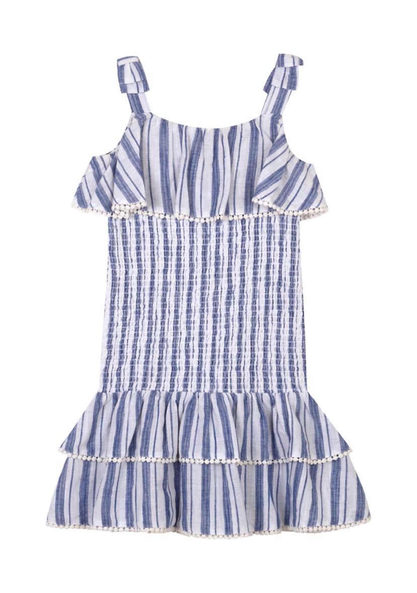 Girls 4-6x Yarn Dye Striped Smocked Dress