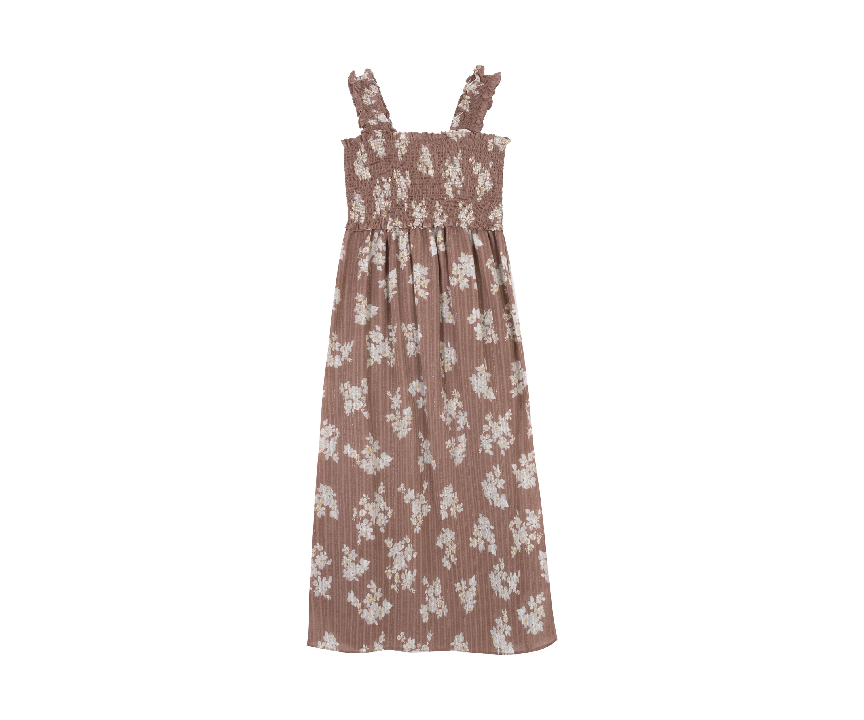 Girls 4-6x Floral Print Smocked Maxi Dress