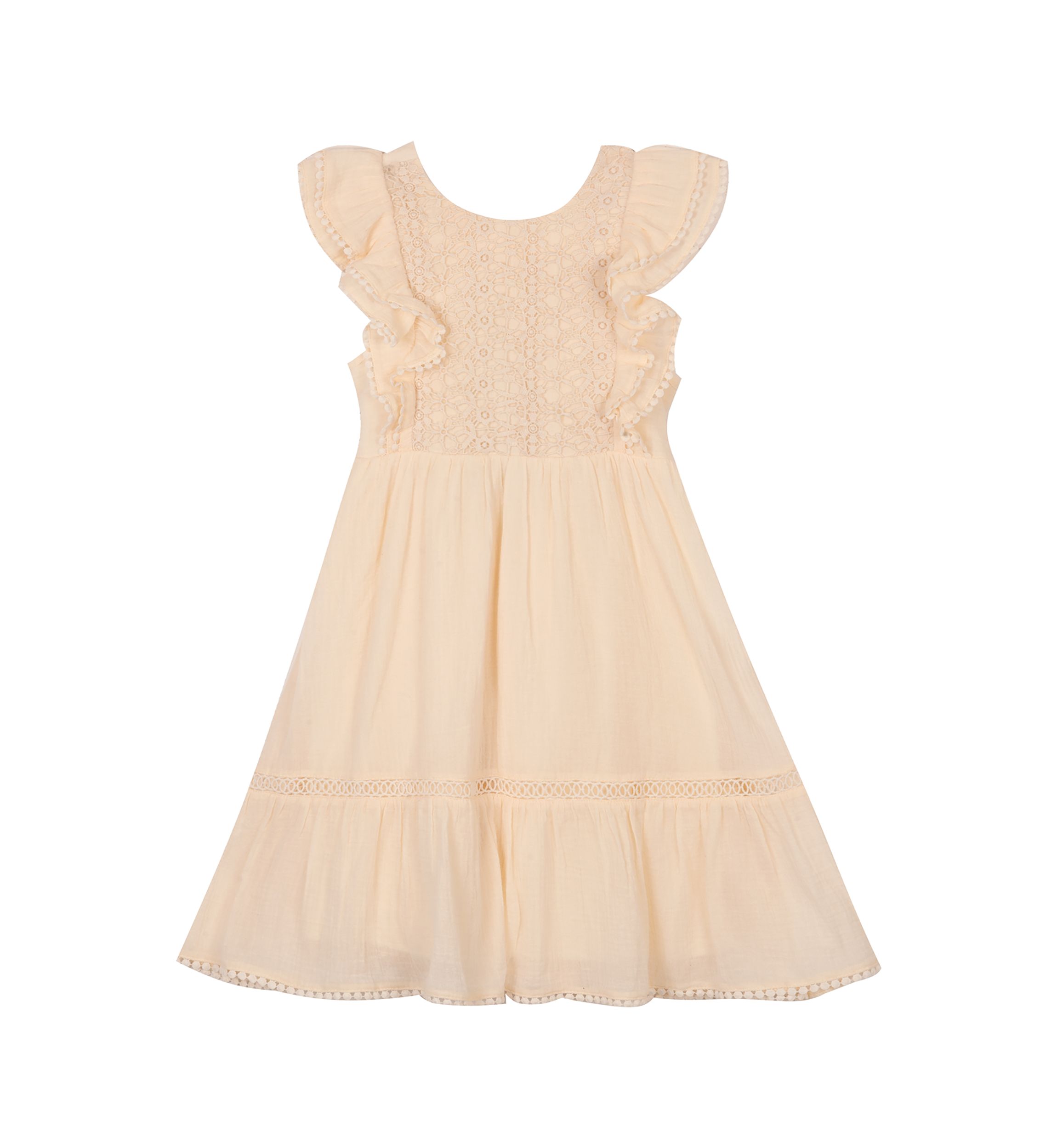 Girls 4-6x Crochet Tiered Dress