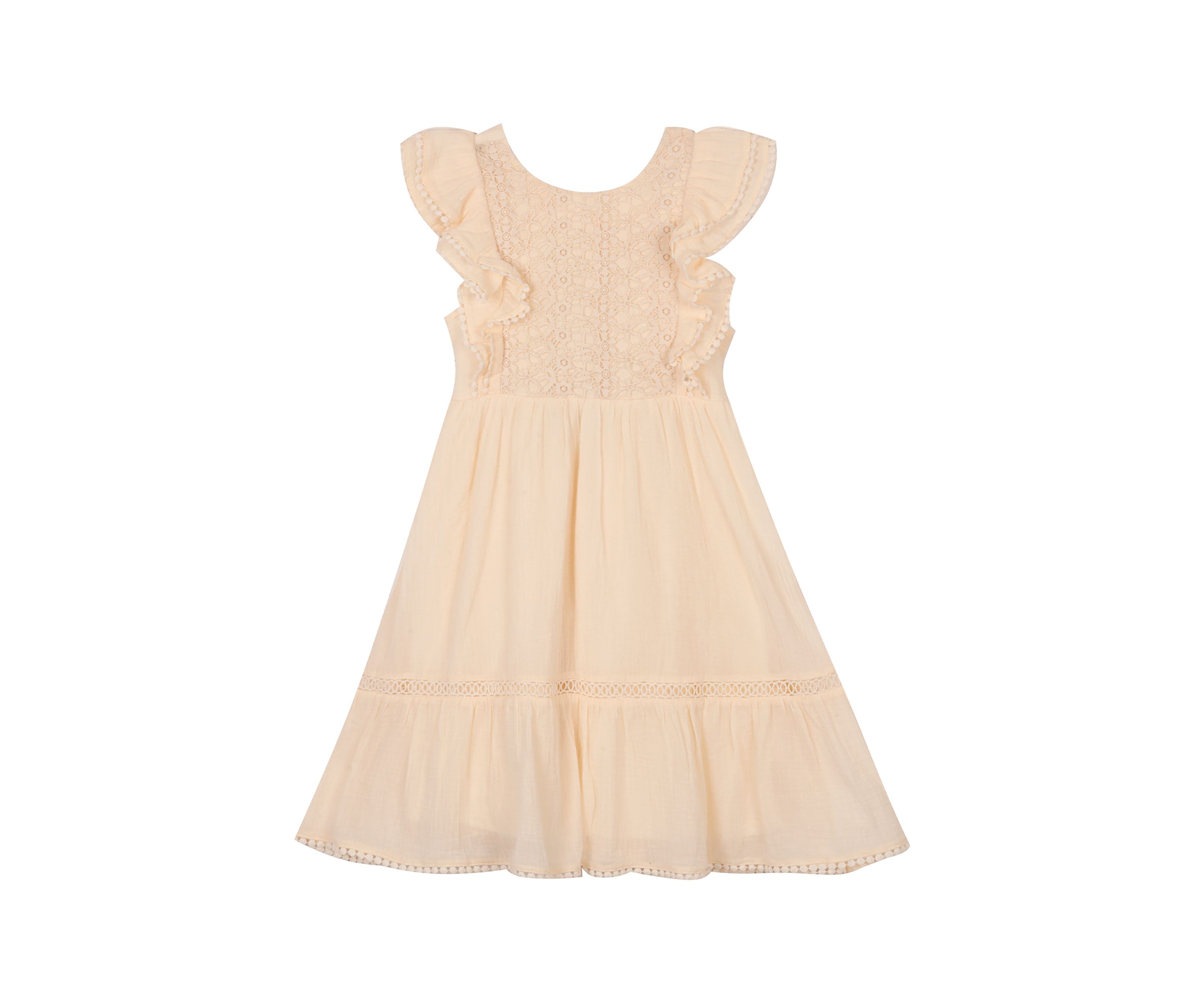 Girls 4-6x Crochet Tiered Dress