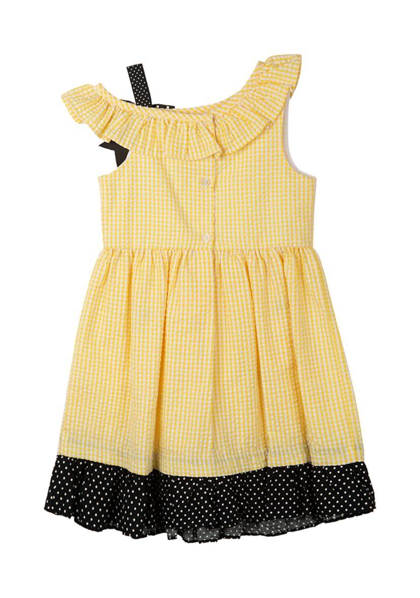 Girls 4-6x Check Bee Seersucker Dress