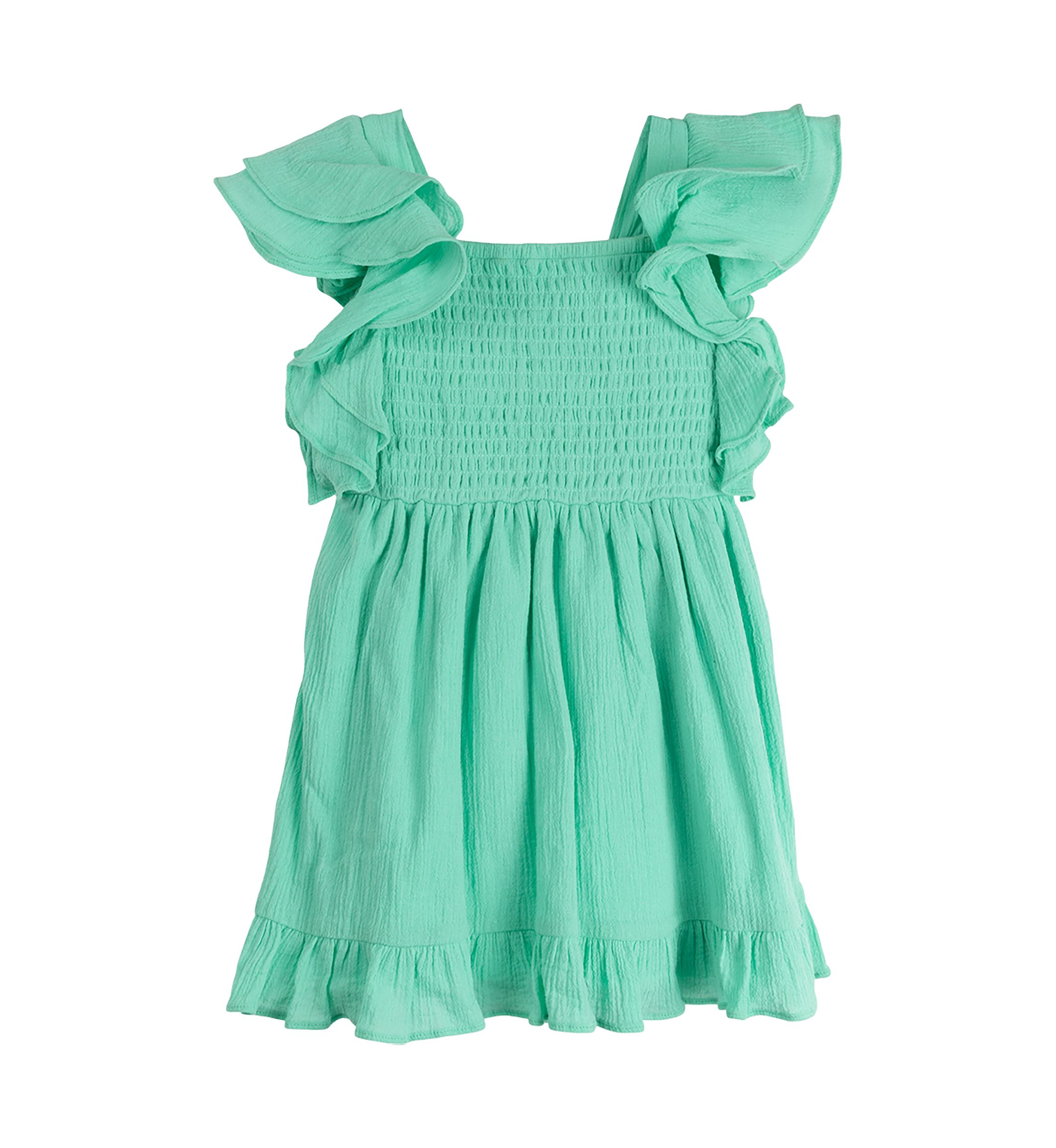 Girls 4-6x Flutter Sleeve Smocked Dress