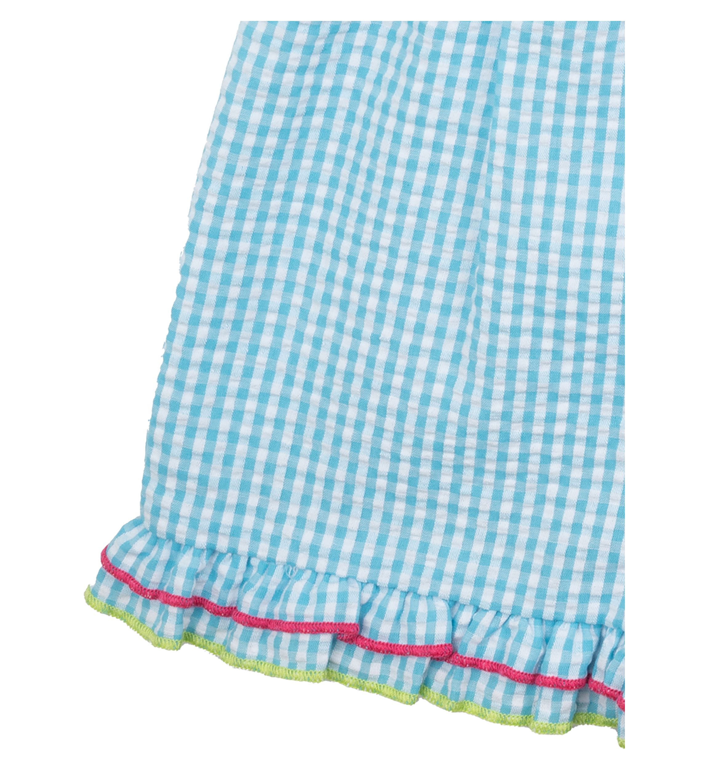 Girls 4-6x Beach Appliqué Seersucker Top and Shorts Set