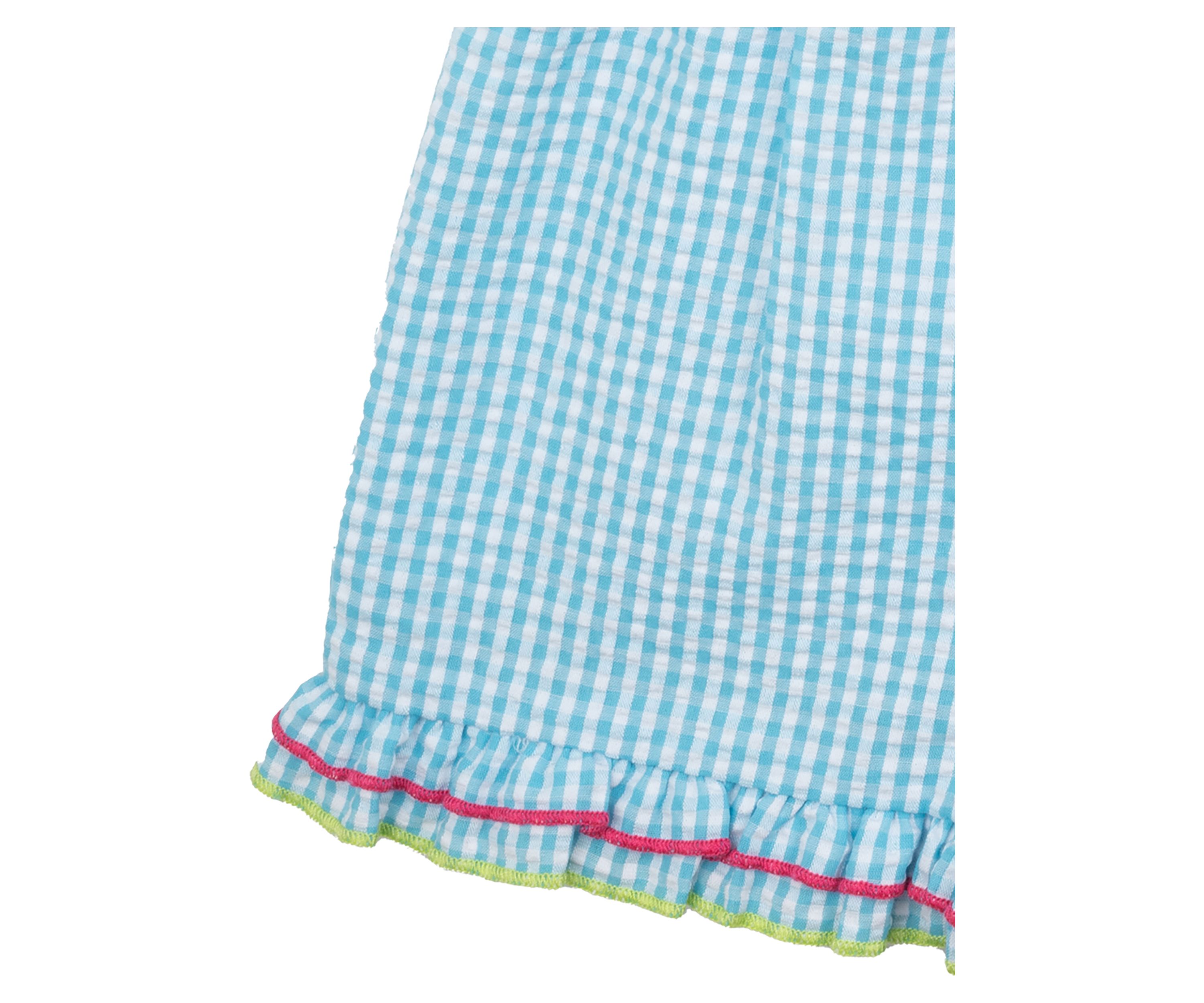 Girls 4-6x Beach Appliqué Seersucker Top and Shorts Set