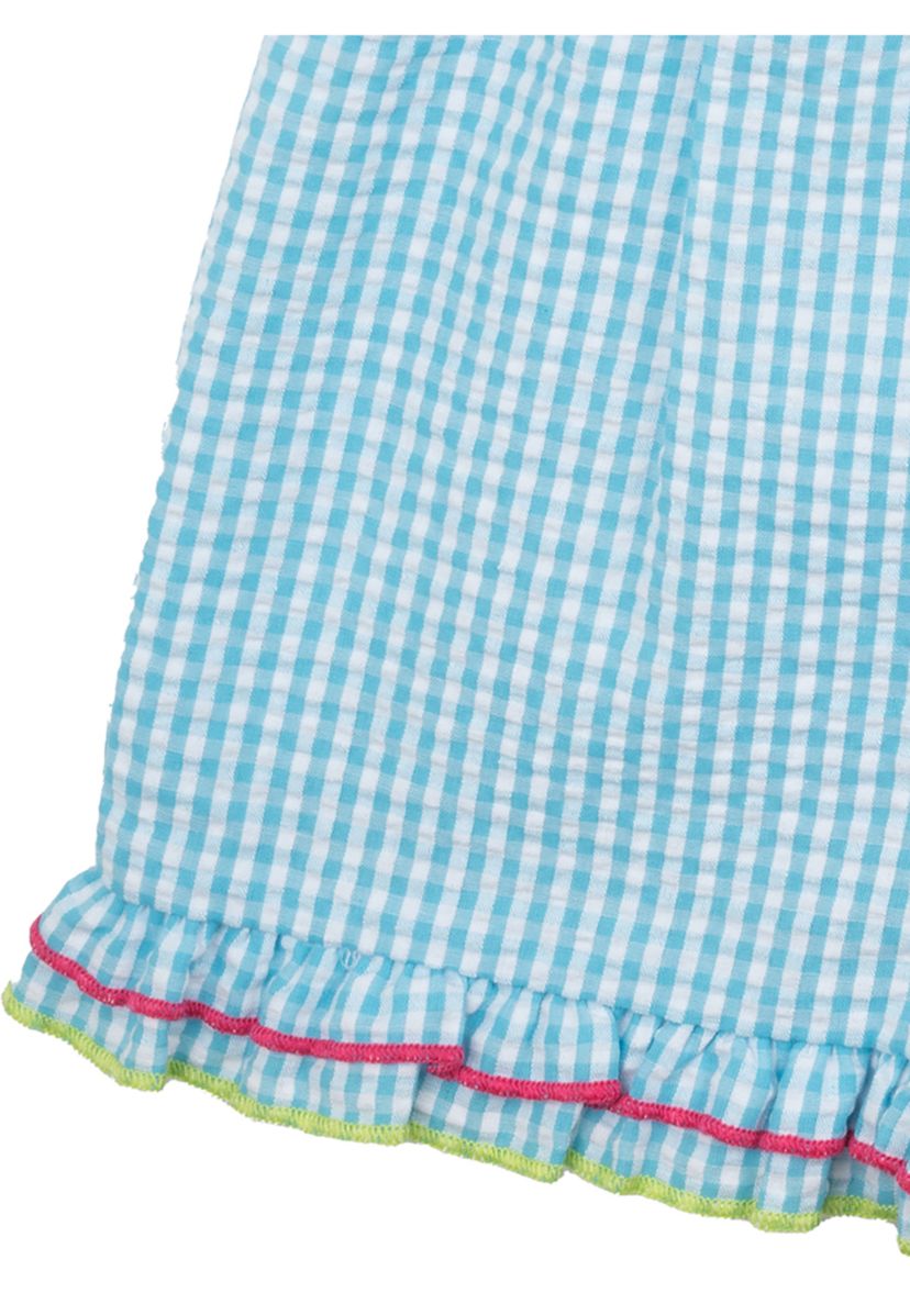 Girls 4-6x Beach Appliqué Seersucker Top and Shorts Set