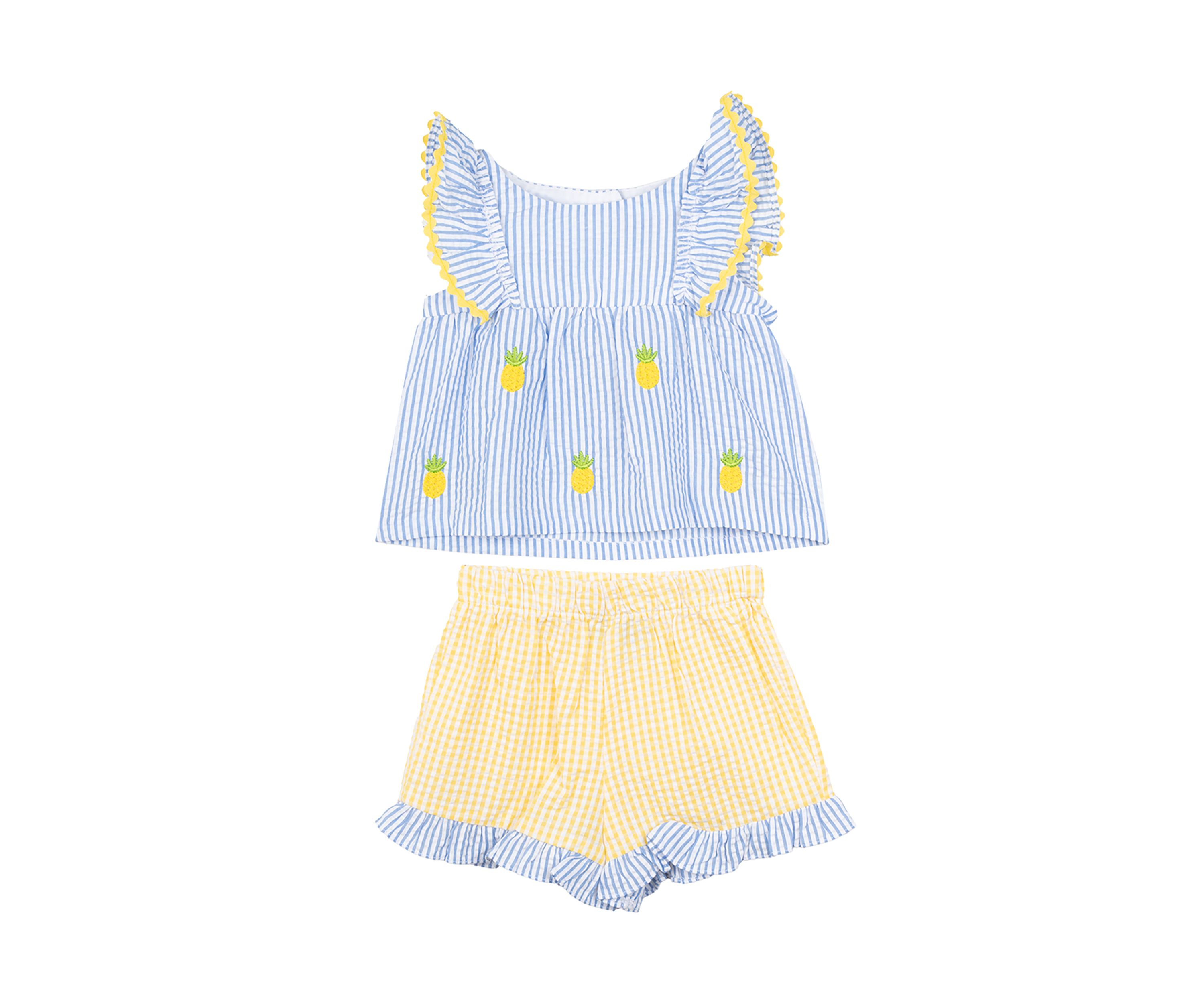 Girls 4-6x Pineapple Seersucker Shorts 
