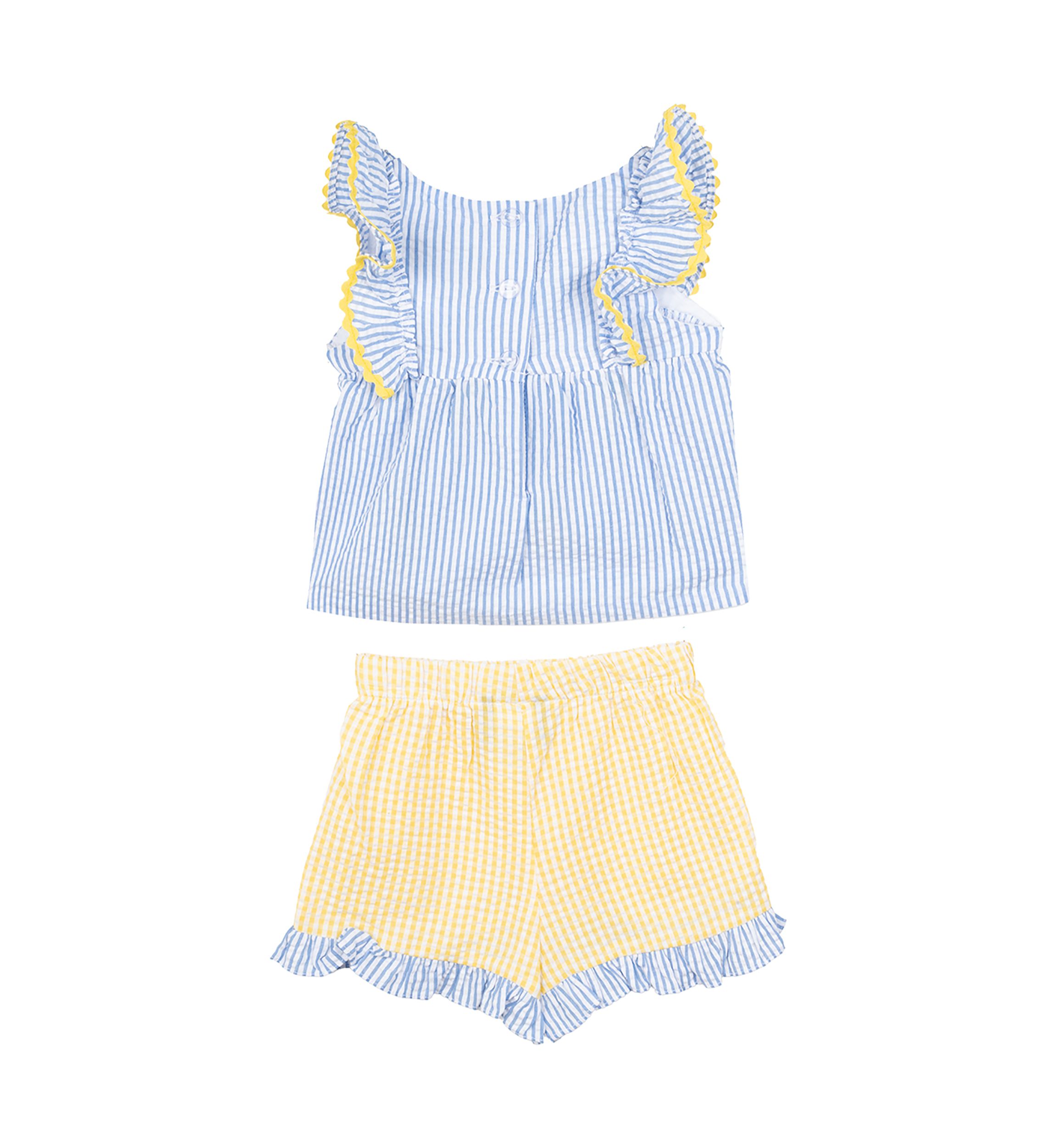 Girls 4-6x Pineapple Seersucker Shorts 