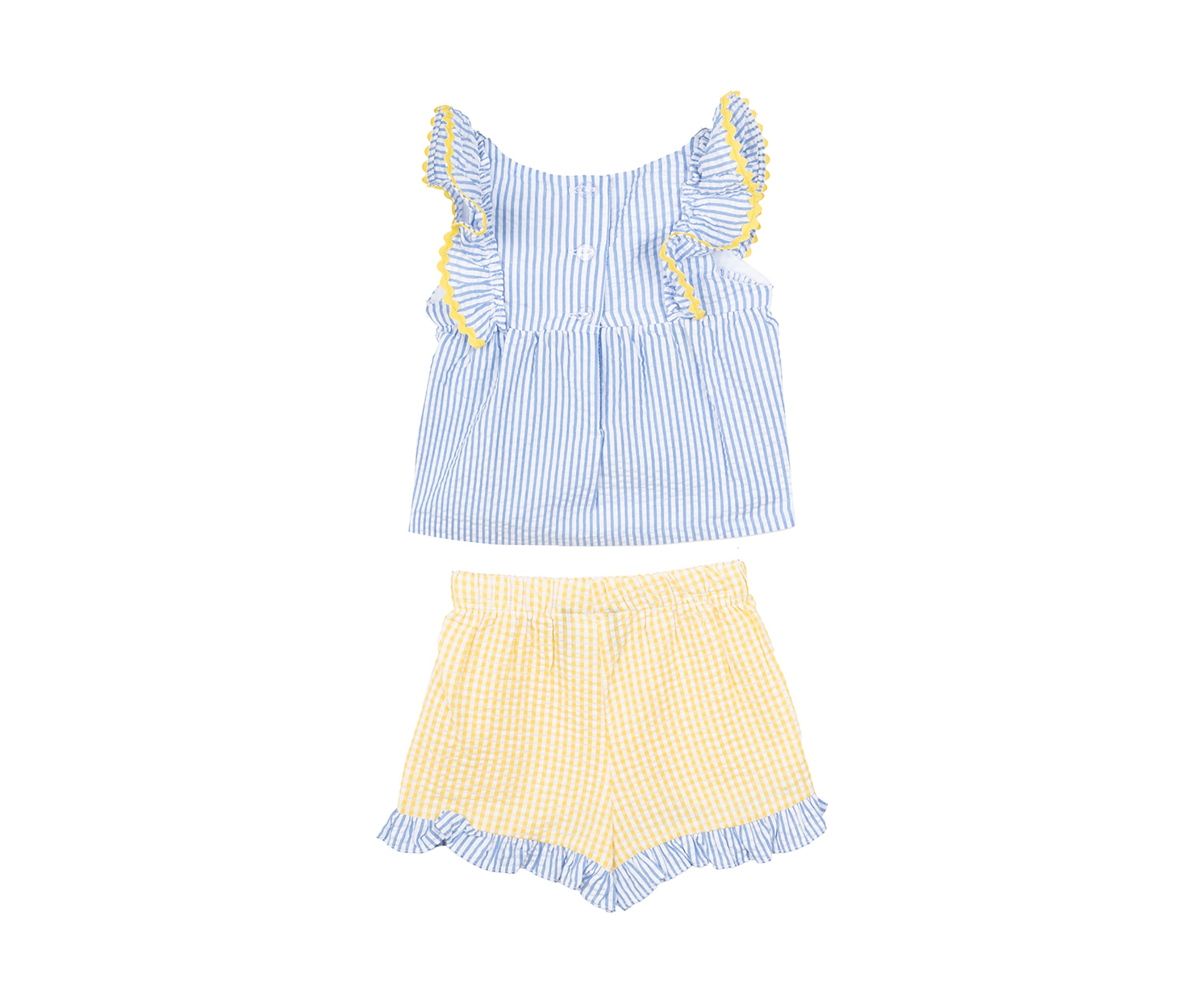 Girls 4-6x Pineapple Seersucker Shorts 