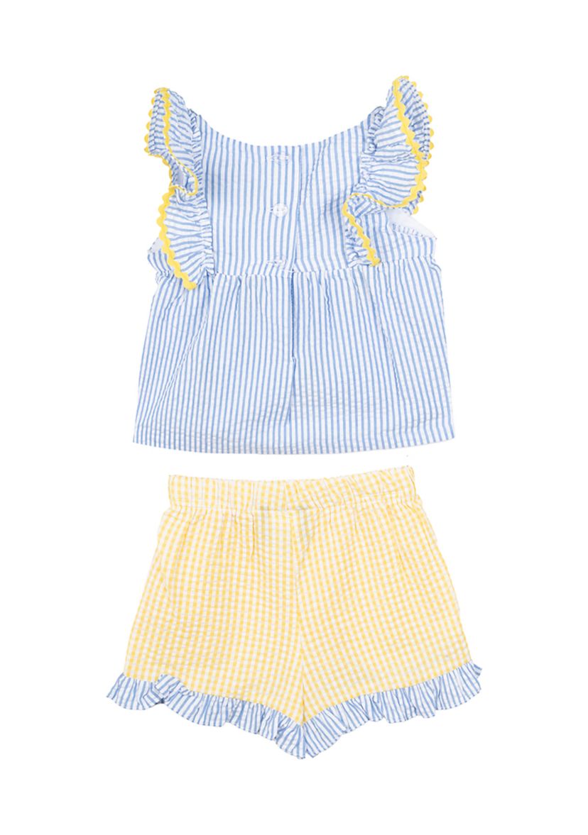 Girls 4-6x Pineapple Seersucker Shorts 