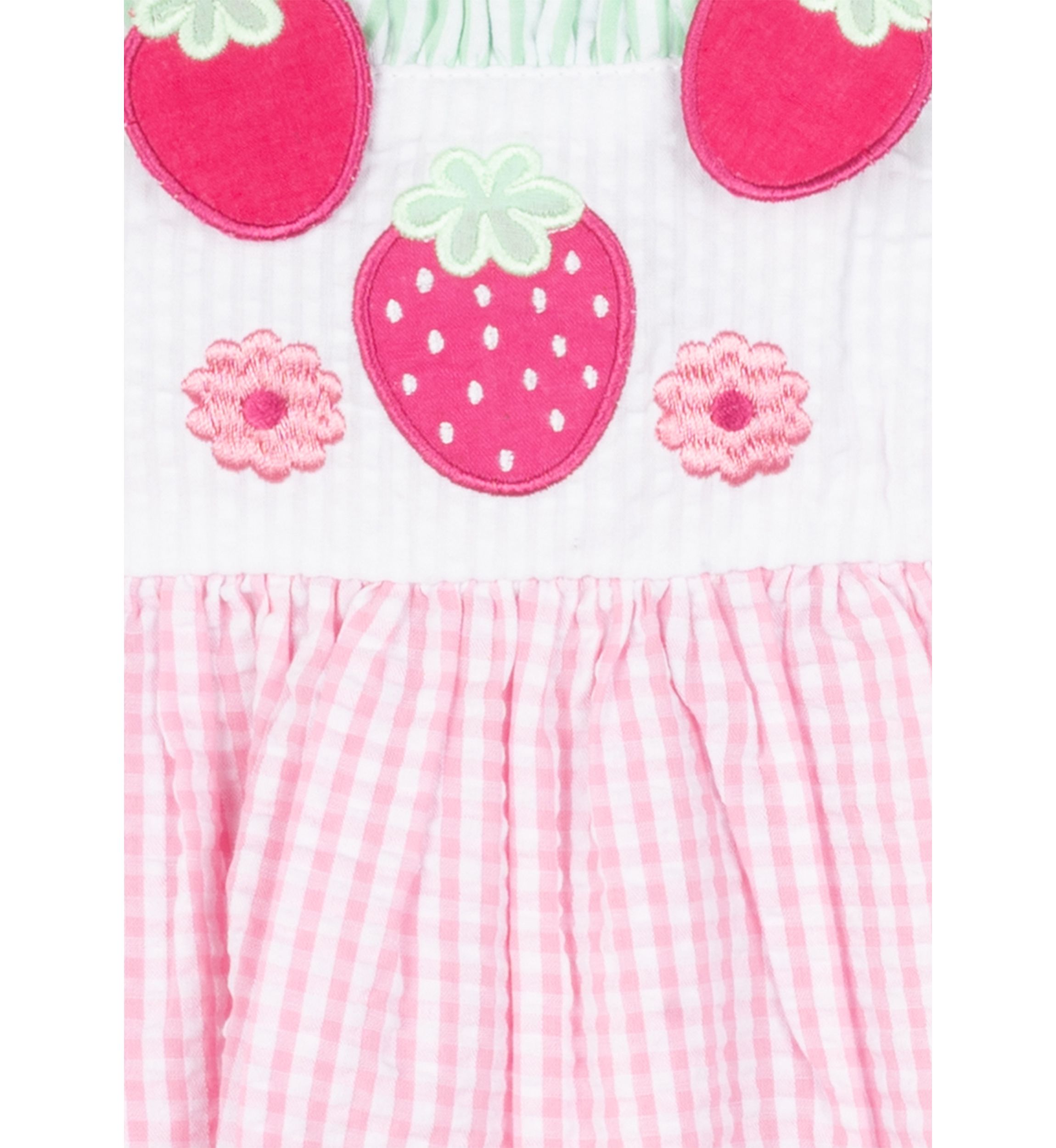 Girls 4-6x Sleeveless Strawberry Seersucker Dress