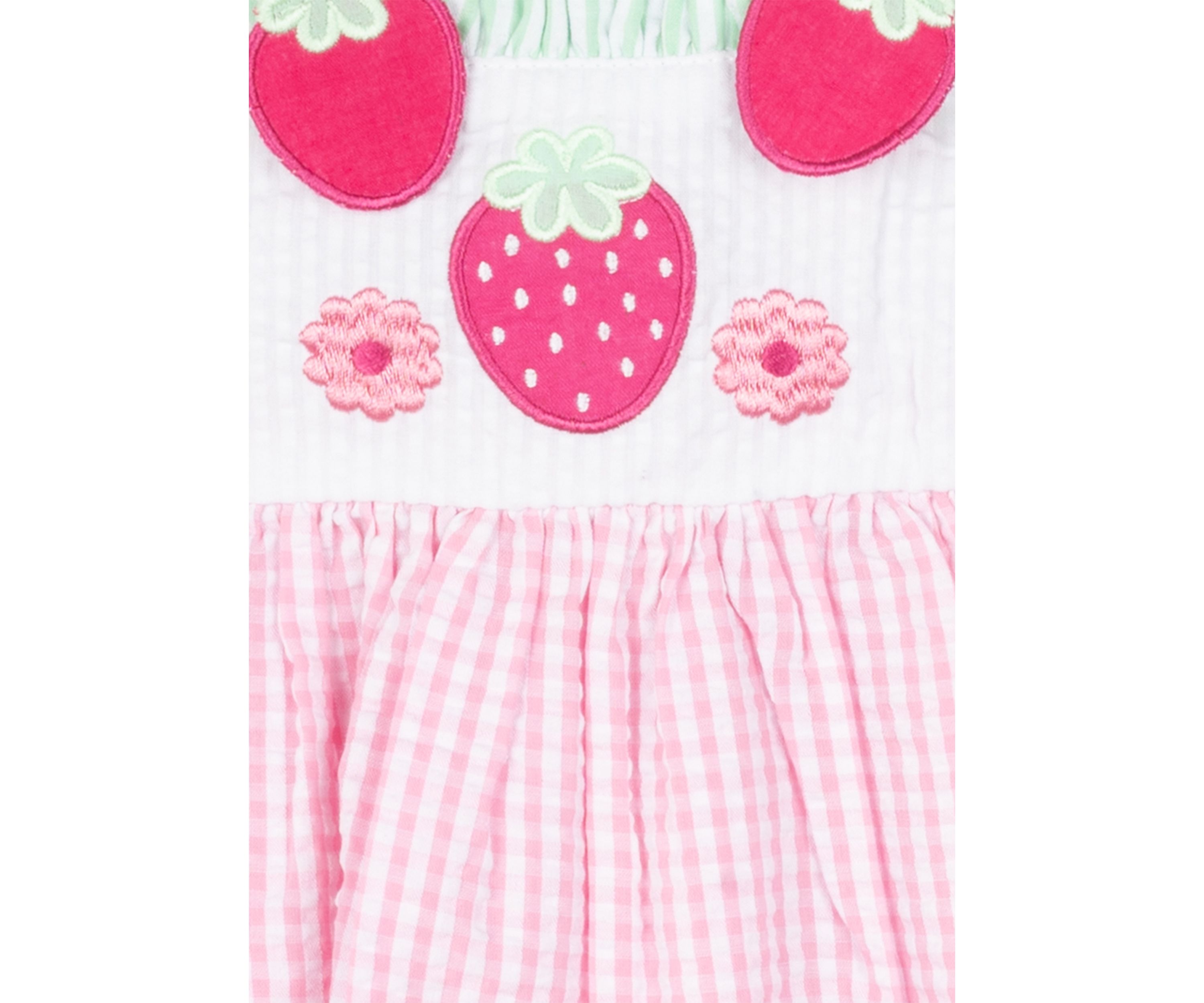 Girls 4-6x Sleeveless Strawberry Seersucker Dress