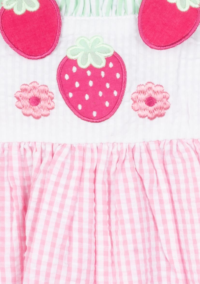 Girls 4-6x Sleeveless Strawberry Seersucker Dress