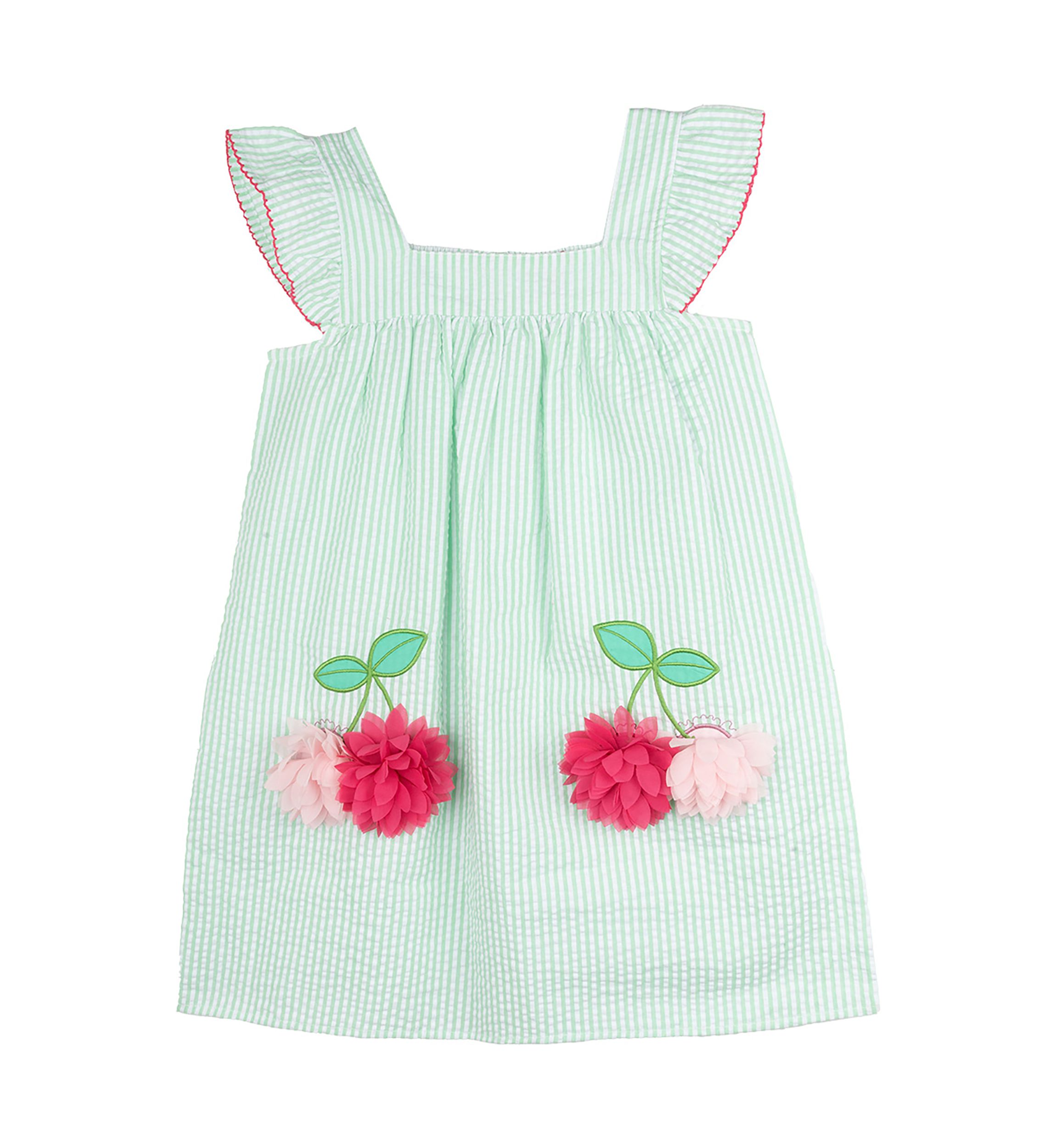 Girls 4-6x Cherry Seersucker Dress