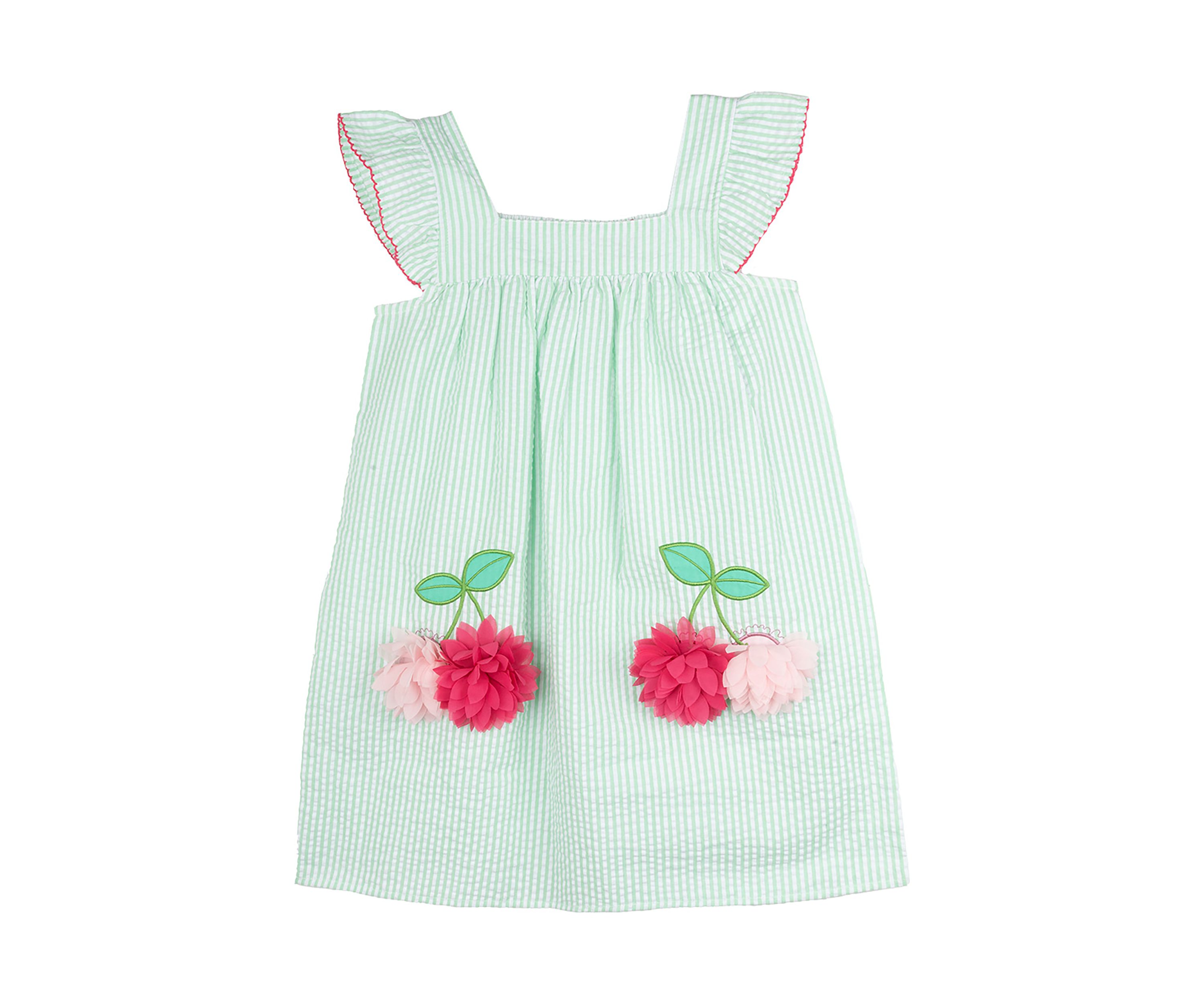 Girls 4-6x Cherry Seersucker Dress