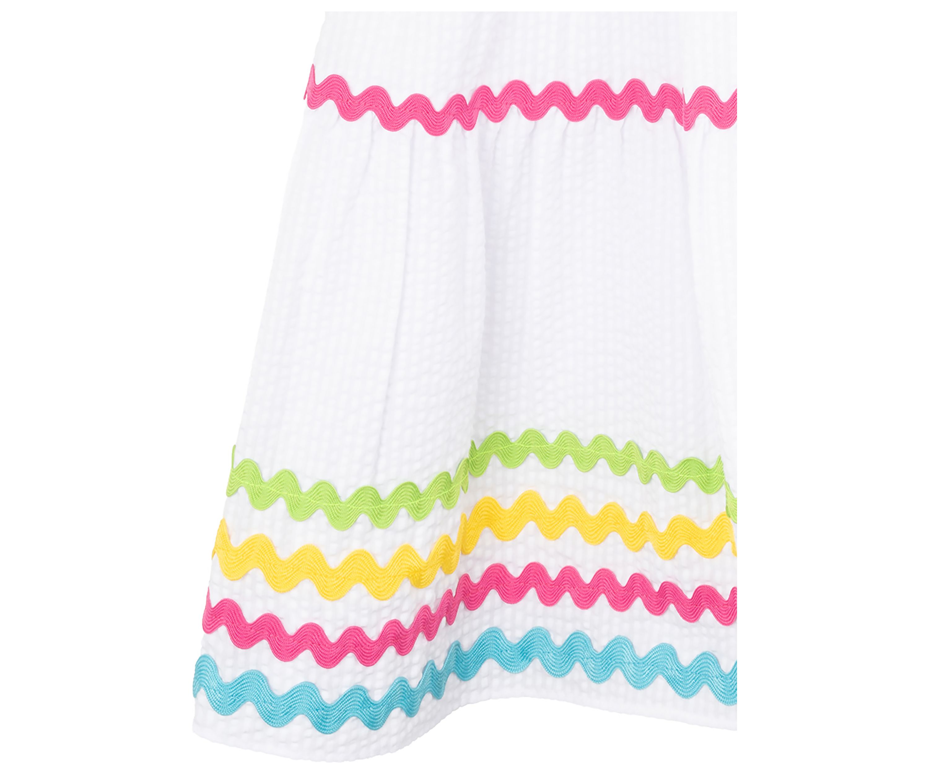 Girls 4-6x Embroidered Tiered Seersucker Dress
