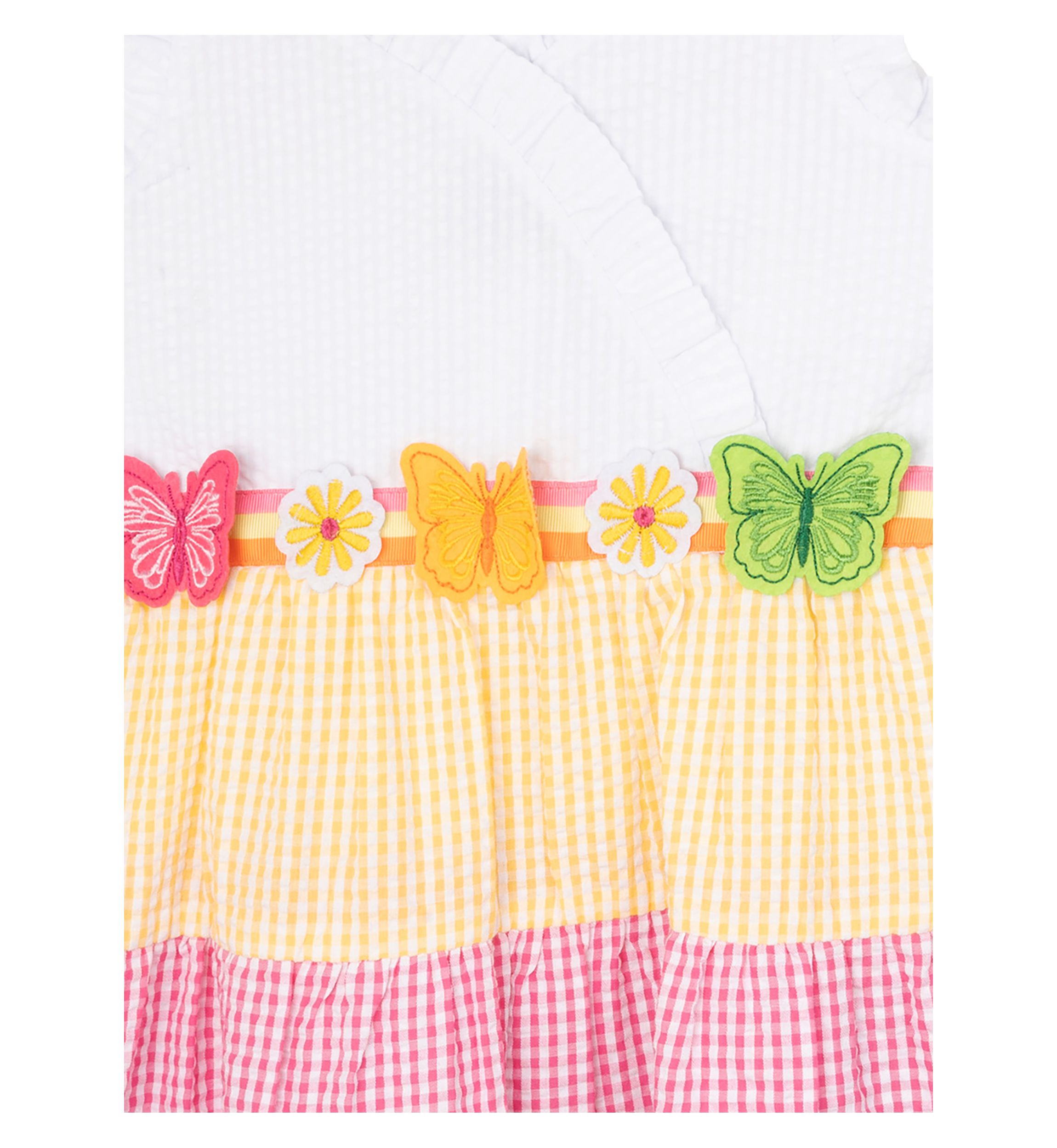 Girls 4-6x Mix Tiered Seersucker Dress