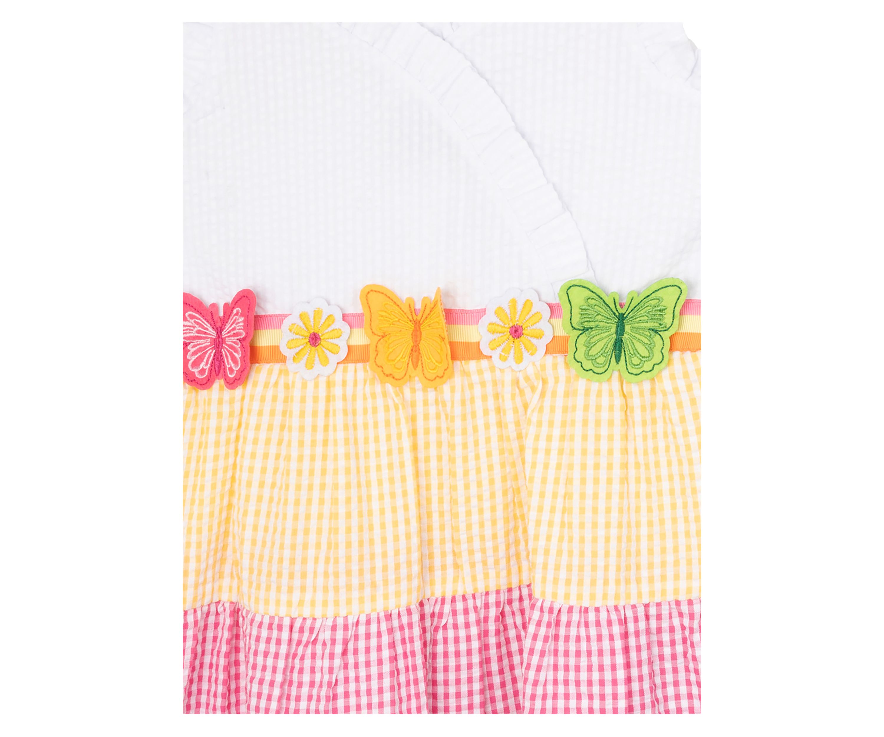 Girls 4-6x Mix Tiered Seersucker Dress