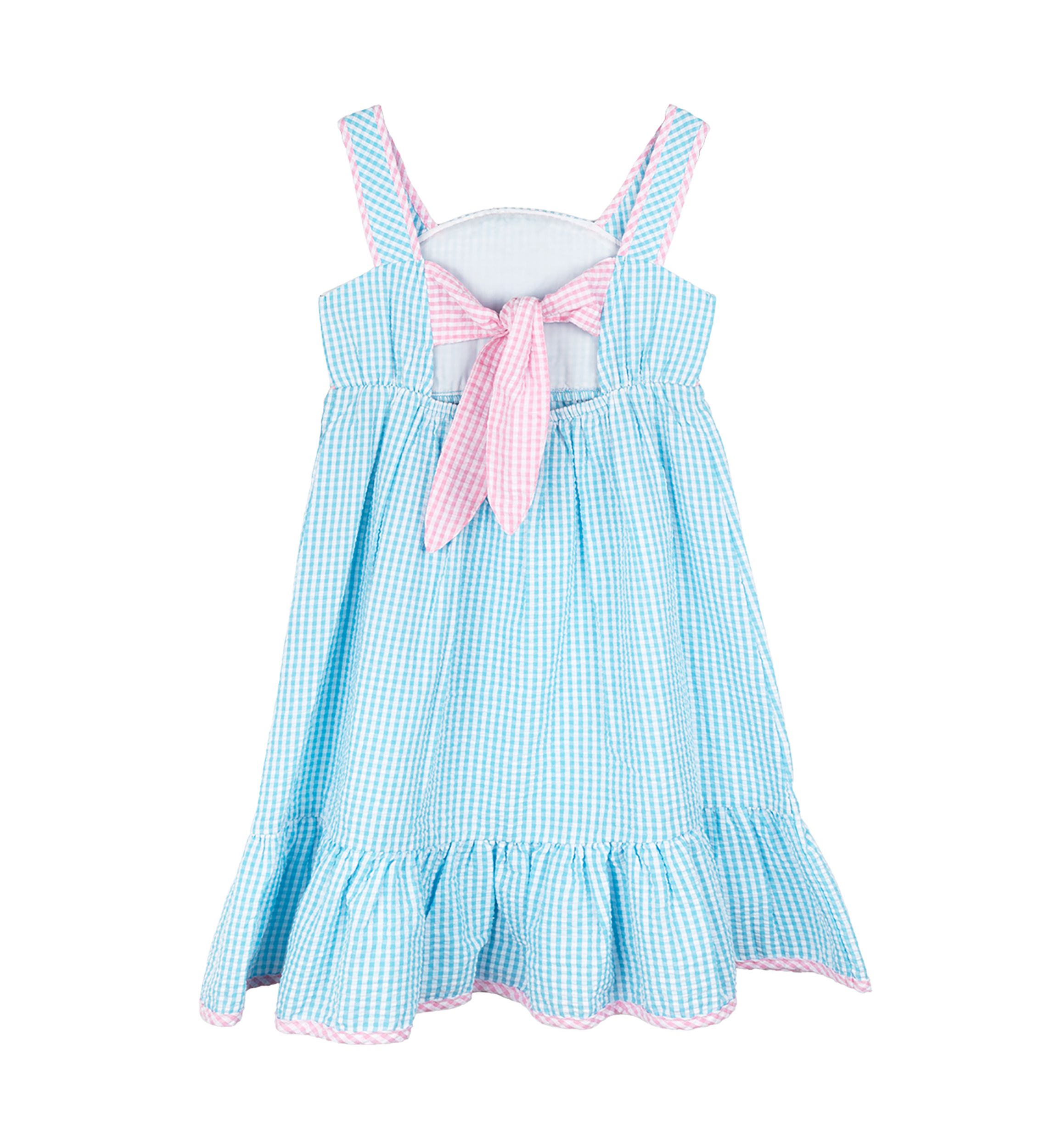 Girls 4-6x Printed Seersucker Maxi Dress