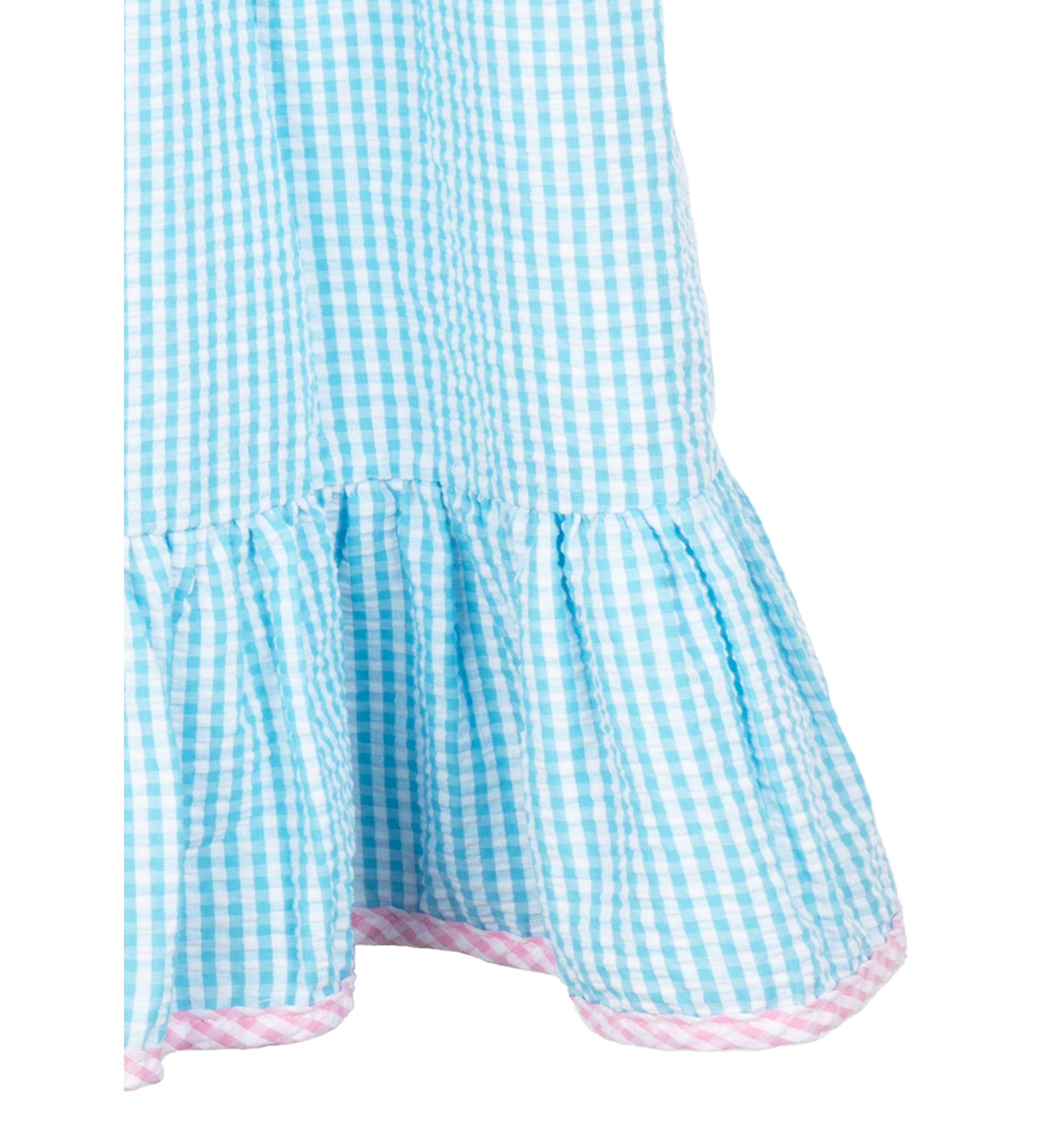 Girls 4-6x Printed Seersucker Maxi Dress