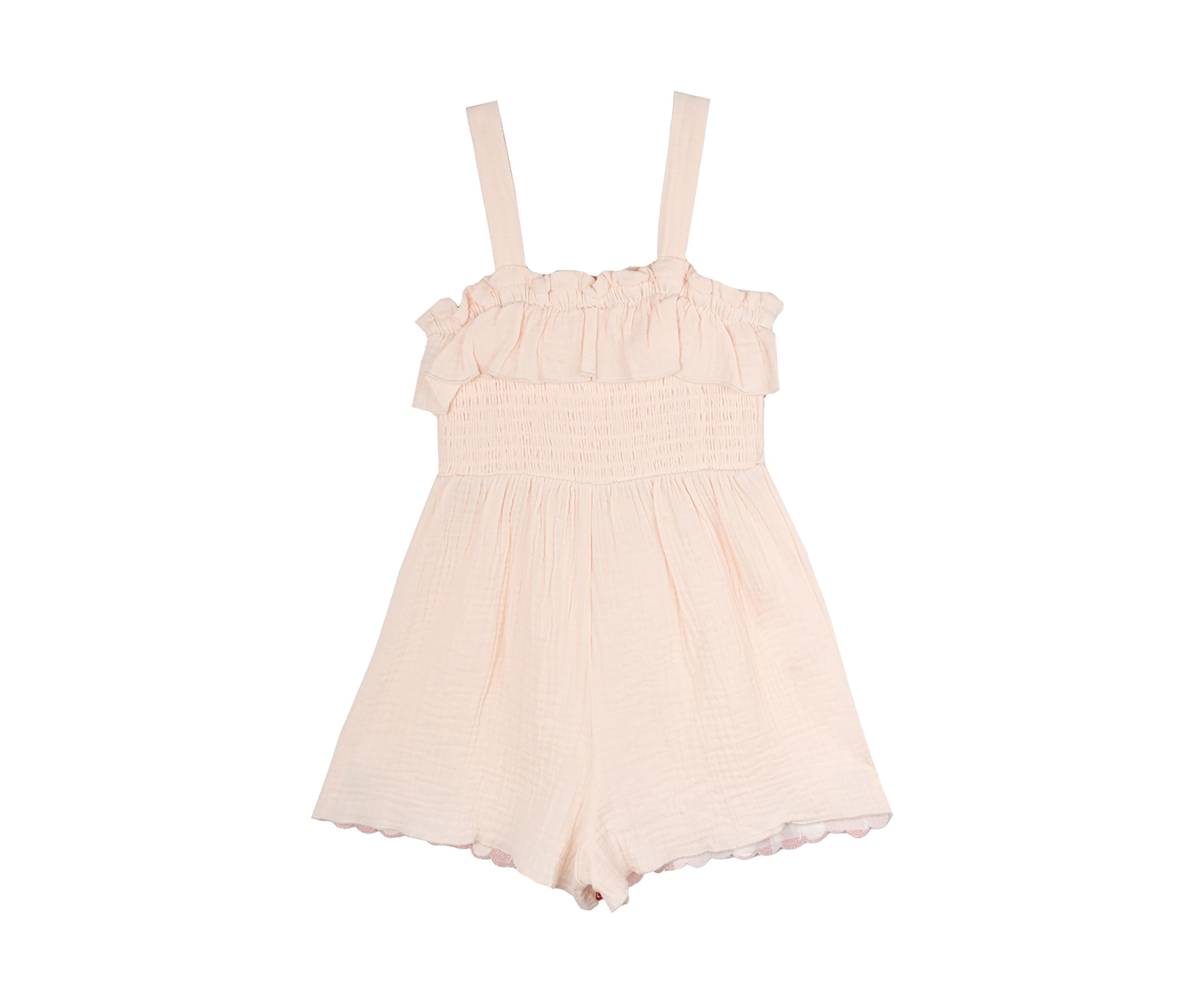 Girls 4-6x Cherry Gauze Romper