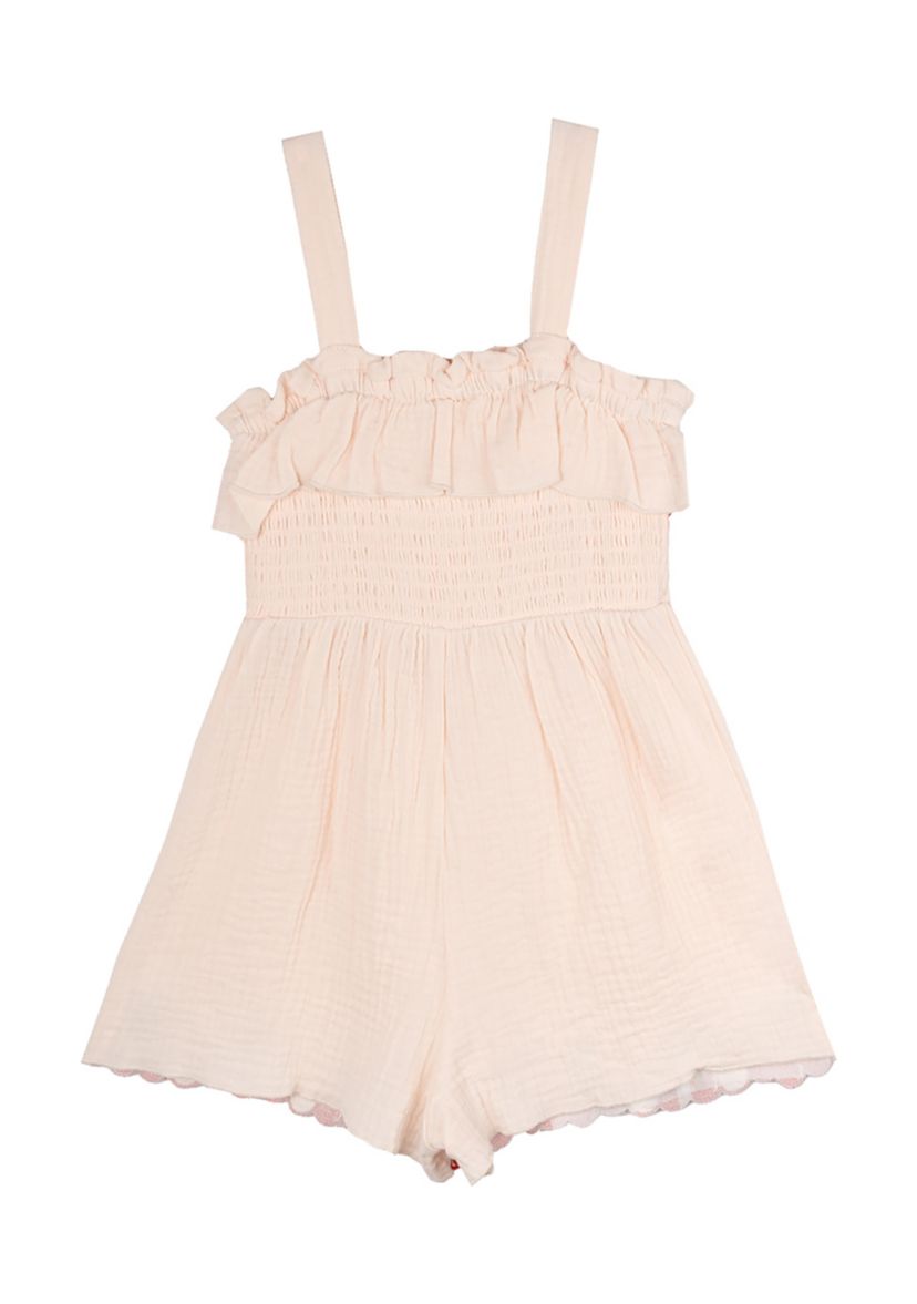 Girls 4-6x Cherry Gauze Romper