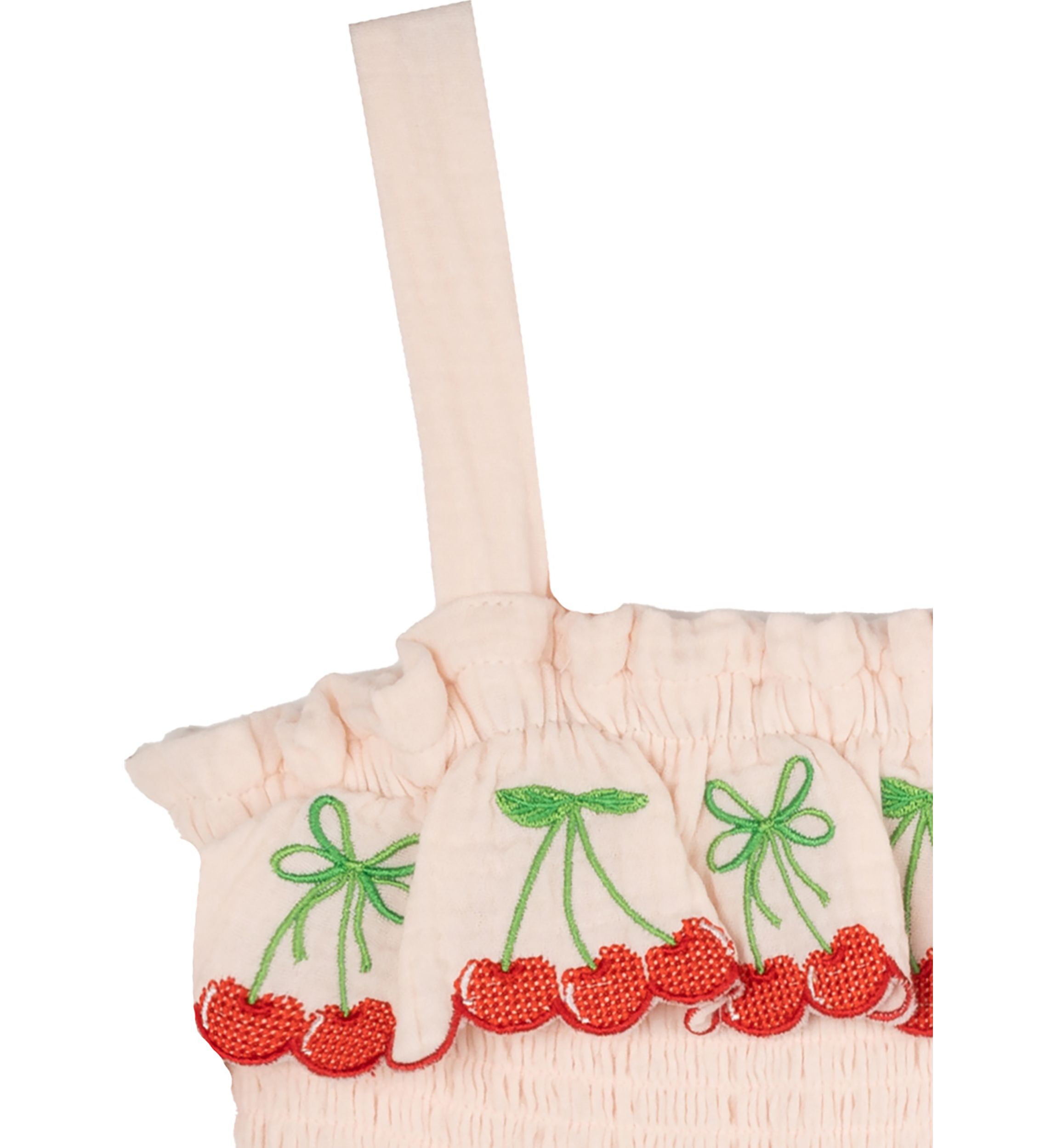 Girls 4-6x Cherry Gauze Romper