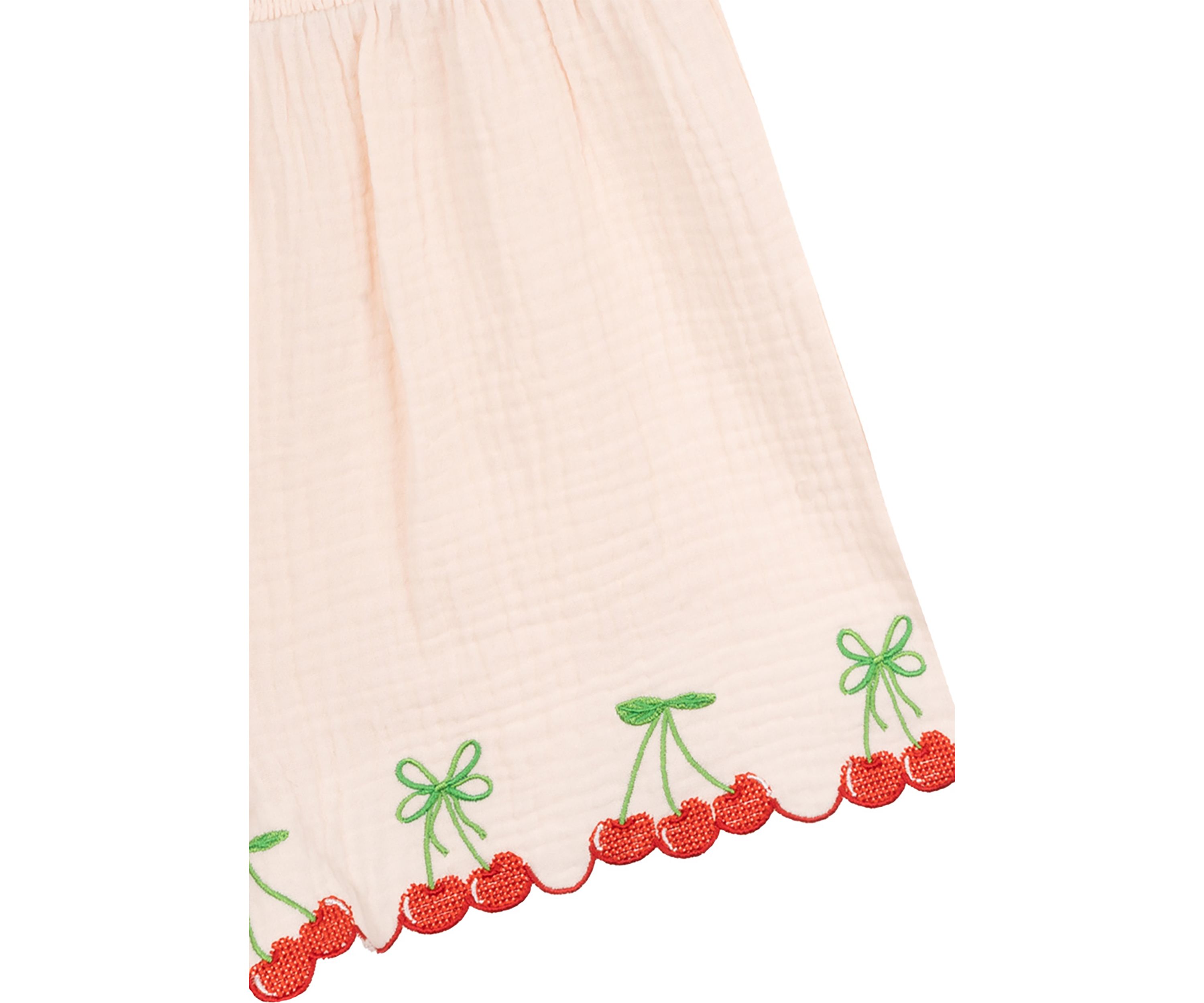 Girls 4-6x Cherry Gauze Romper