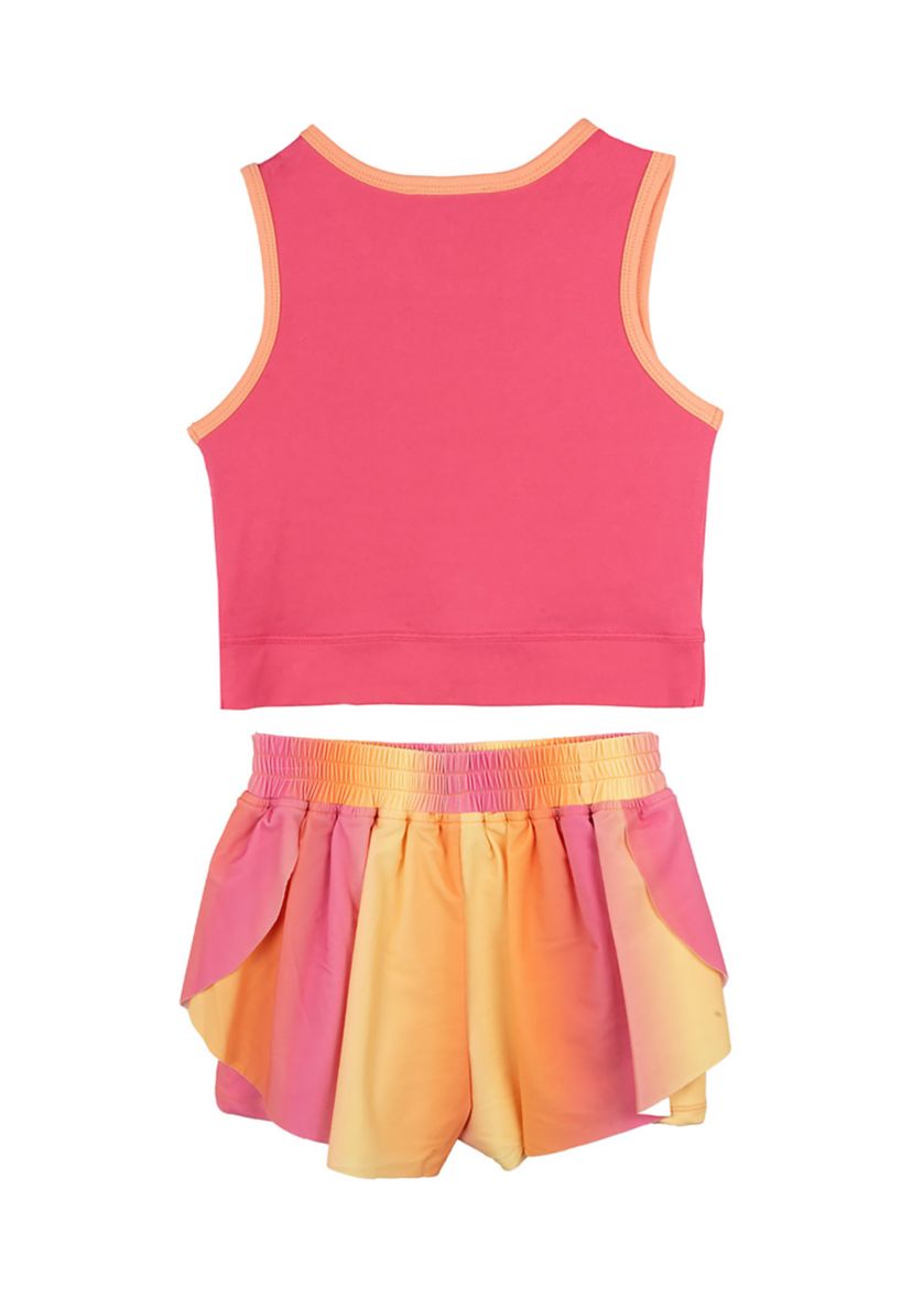 Girls 4-6x Tank Top and Rainbow Shorts Set