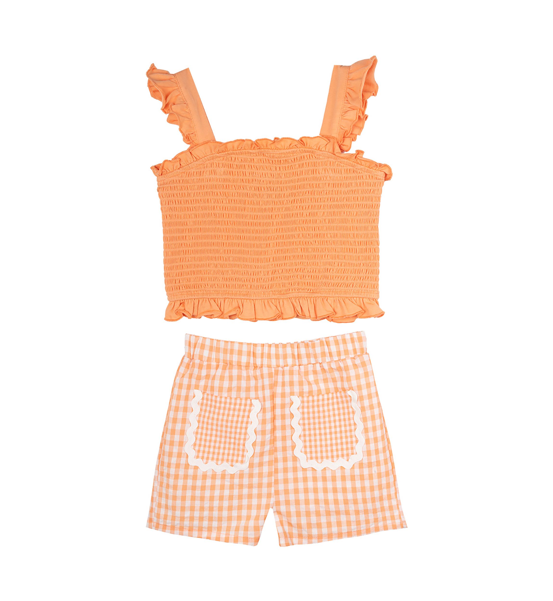 Girls 4-6x Smocked Top and Shorts Set