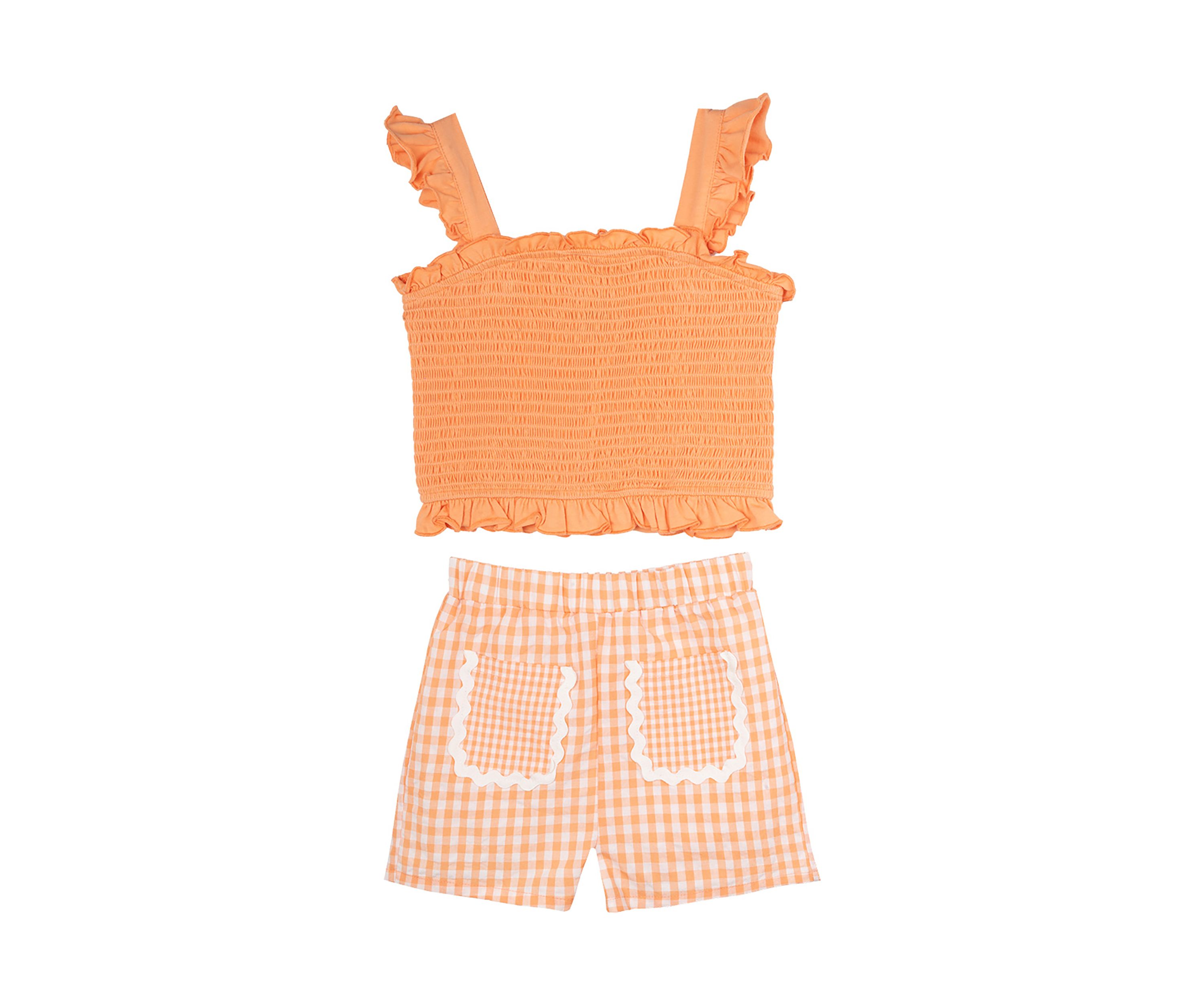 Girls 4-6x Smocked Top and Shorts Set