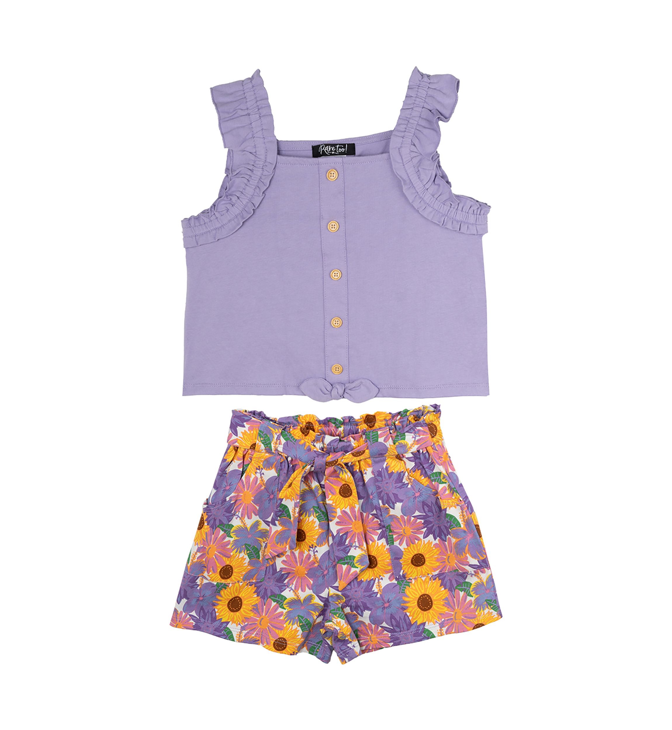 Girls 4-6x Cotton Blend Tank and Short Set 