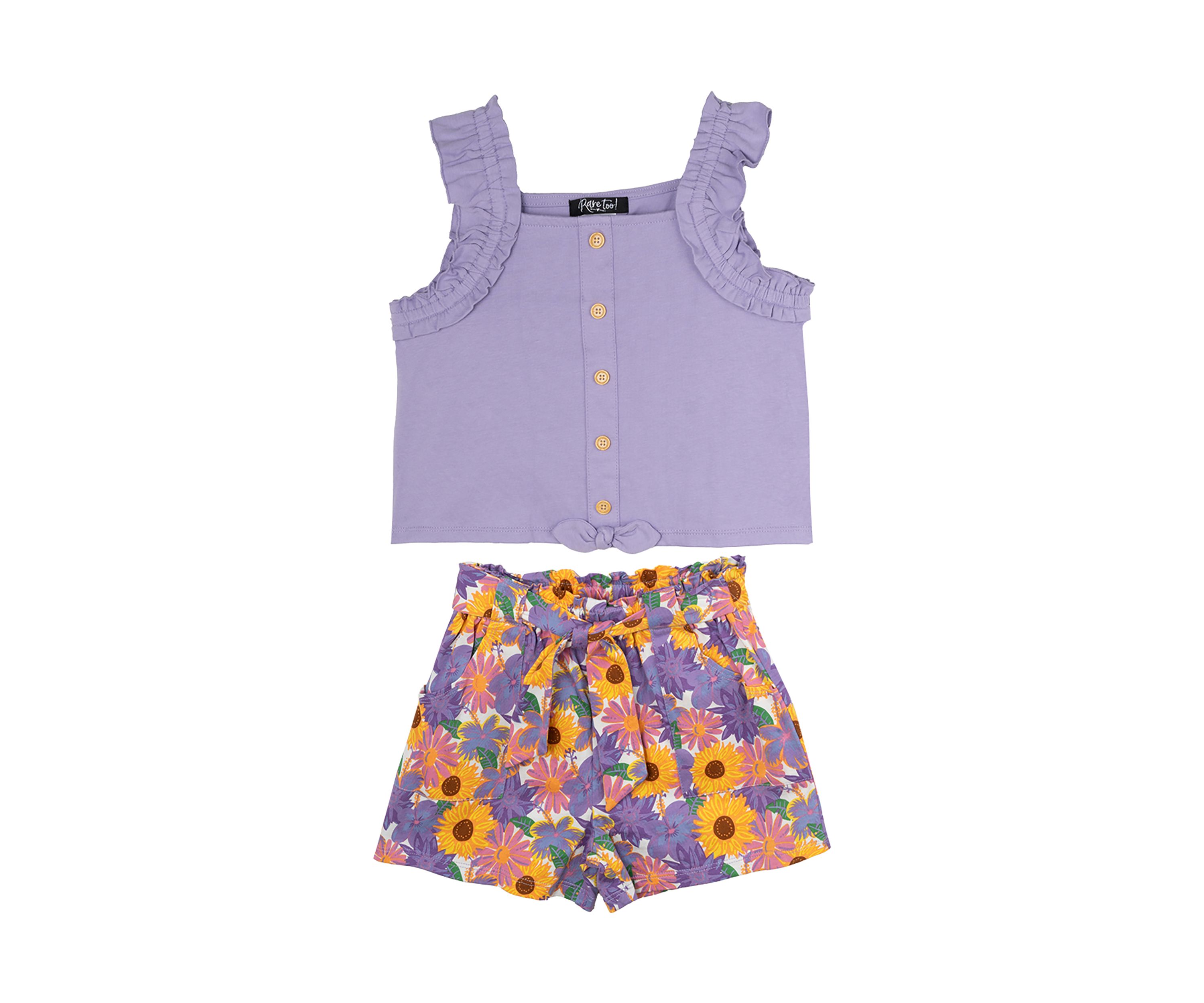 Girls 4-6x Cotton Blend Tank and Short Set 