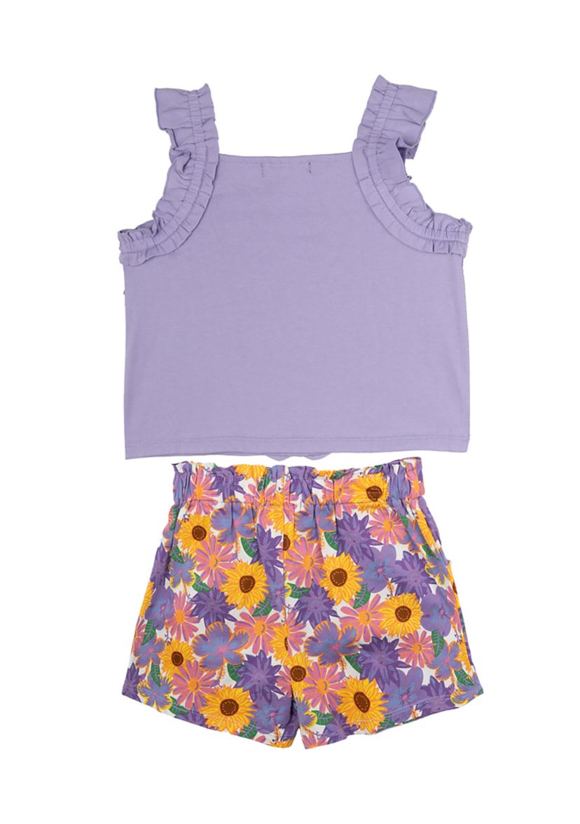 Girls 4-6x Cotton Blend Tank and Short Set 