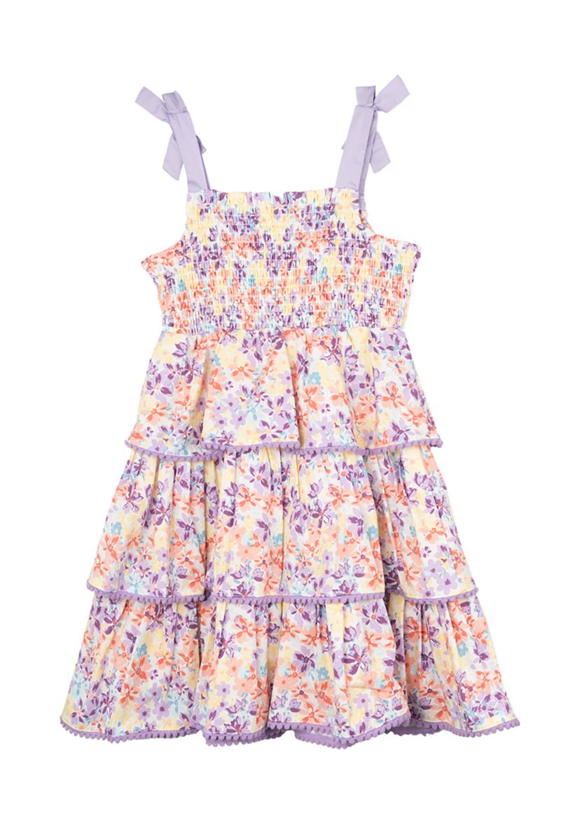 Womens Tie Strap Floral Dress