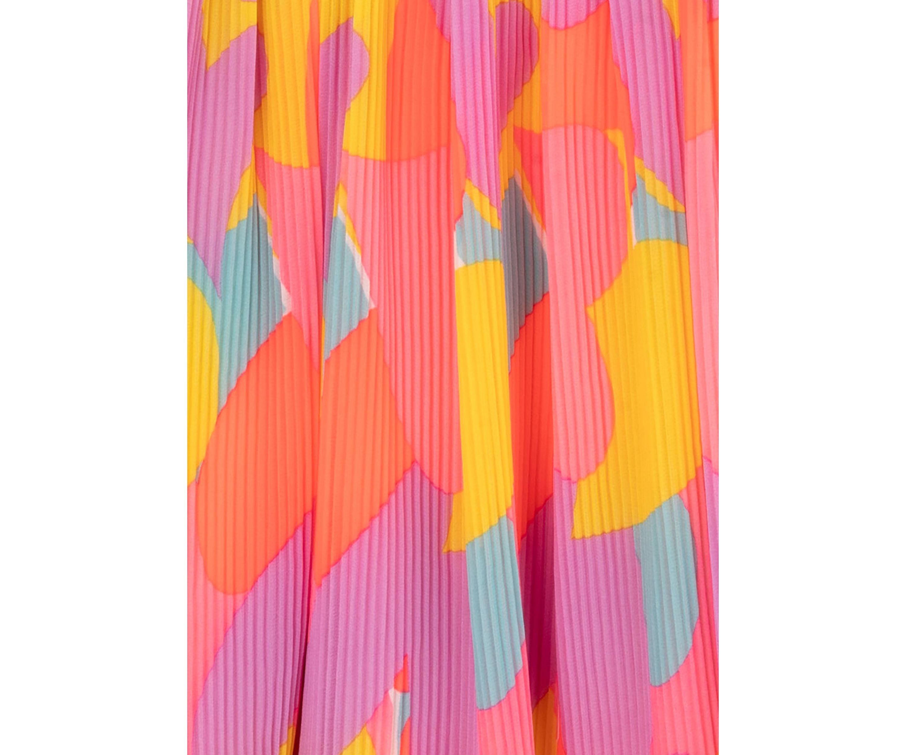 Girls 4-6x Pleated Printed Chiffon Dress
