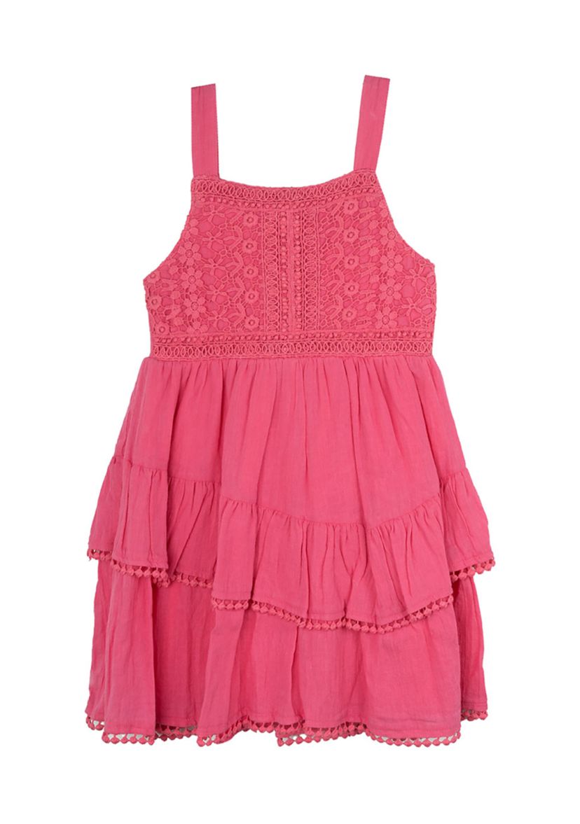 Girls 4-6x Crochet Lace Bodice Dress