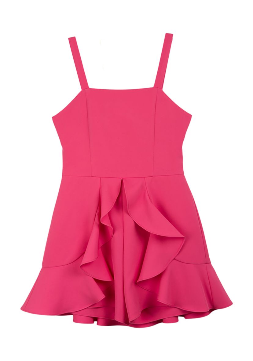 Girls 7-16 Sleeveless Ruffle Romper
