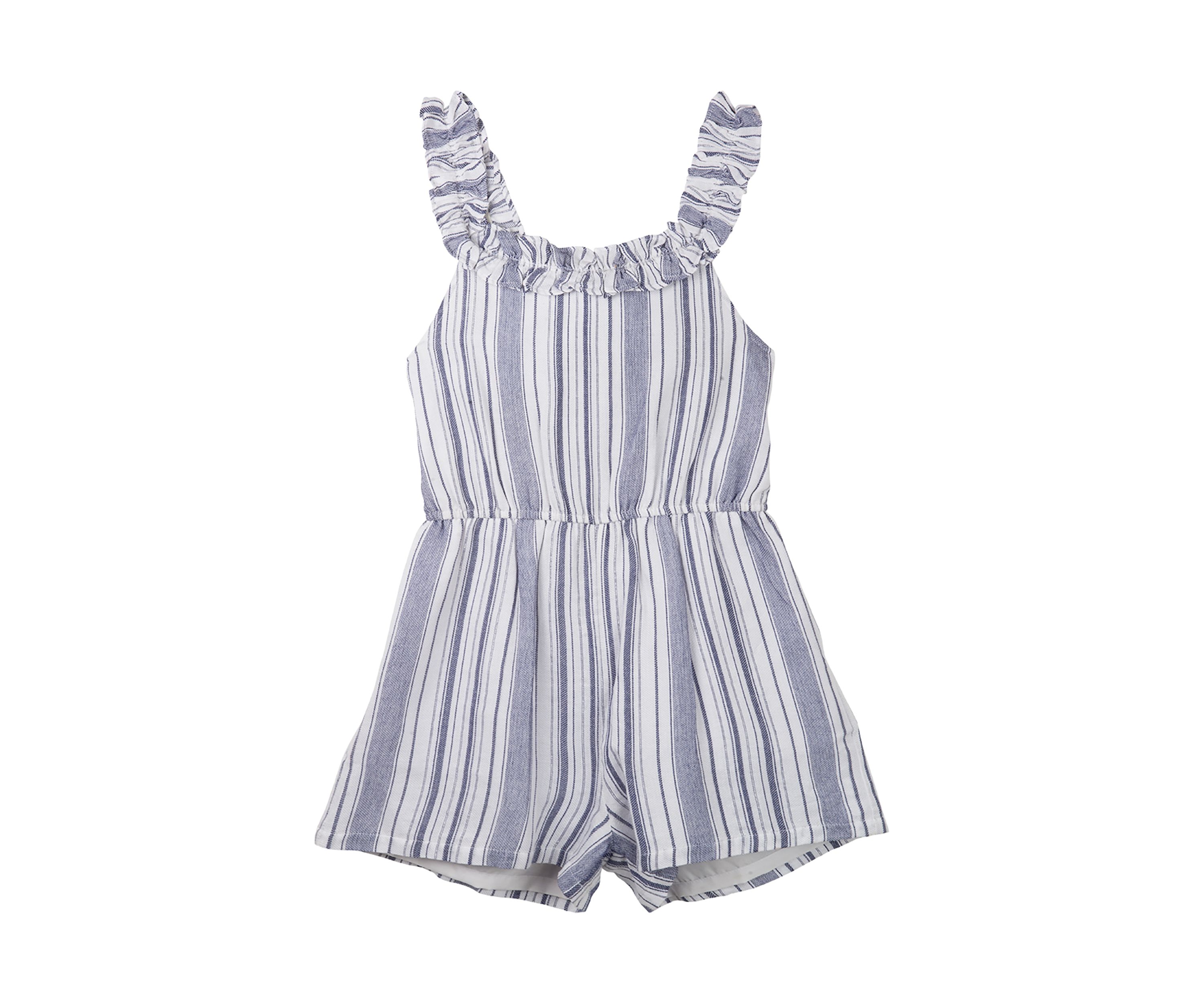 Girls 7-16 Yarn Dyed Striped Romper