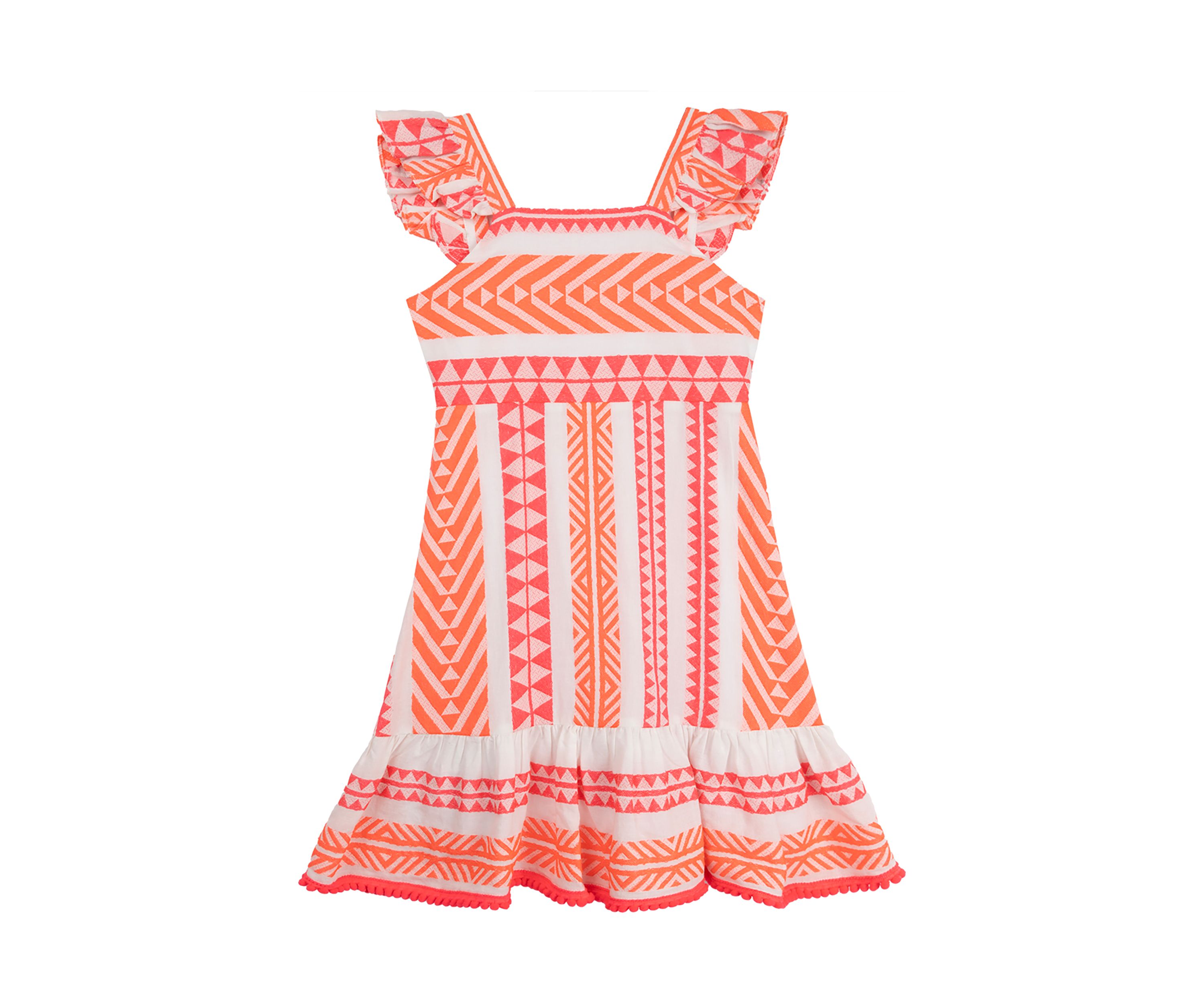 Girls 71-6 Printed Jacquard Mini Dress