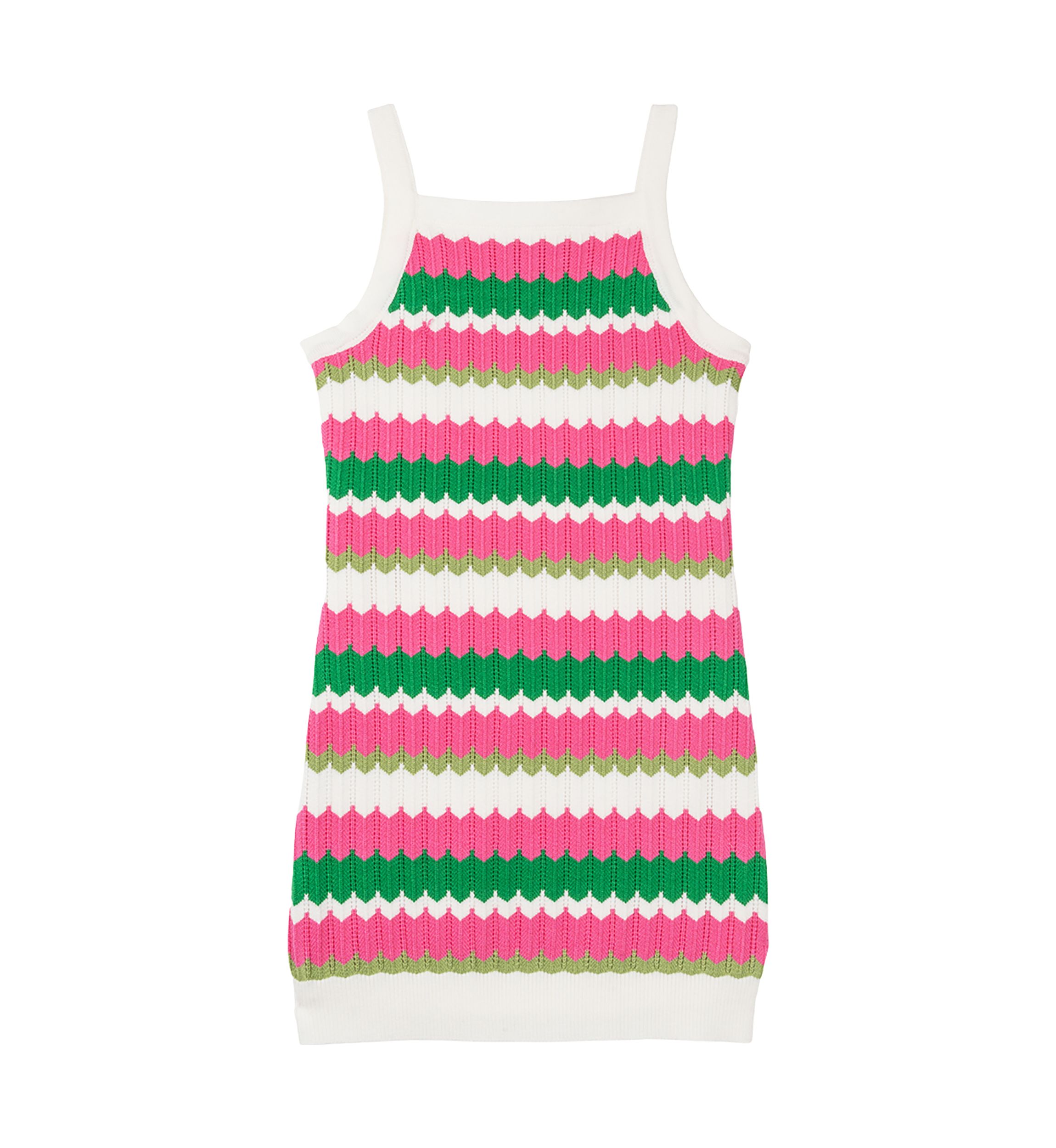 Girls 7-16 Striped Crochet Mini Dress