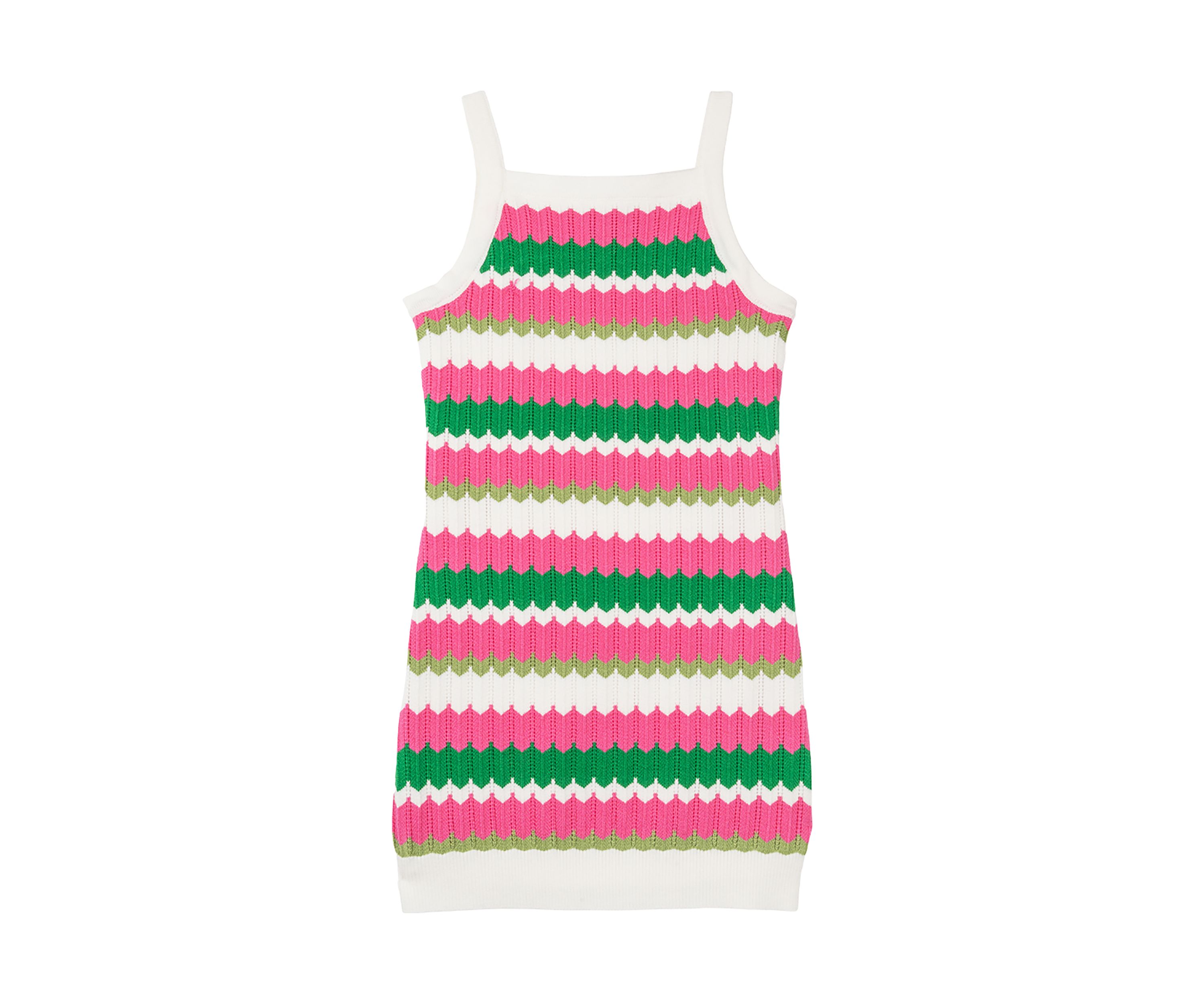 Girls 7-16 Striped Crochet Mini Dress