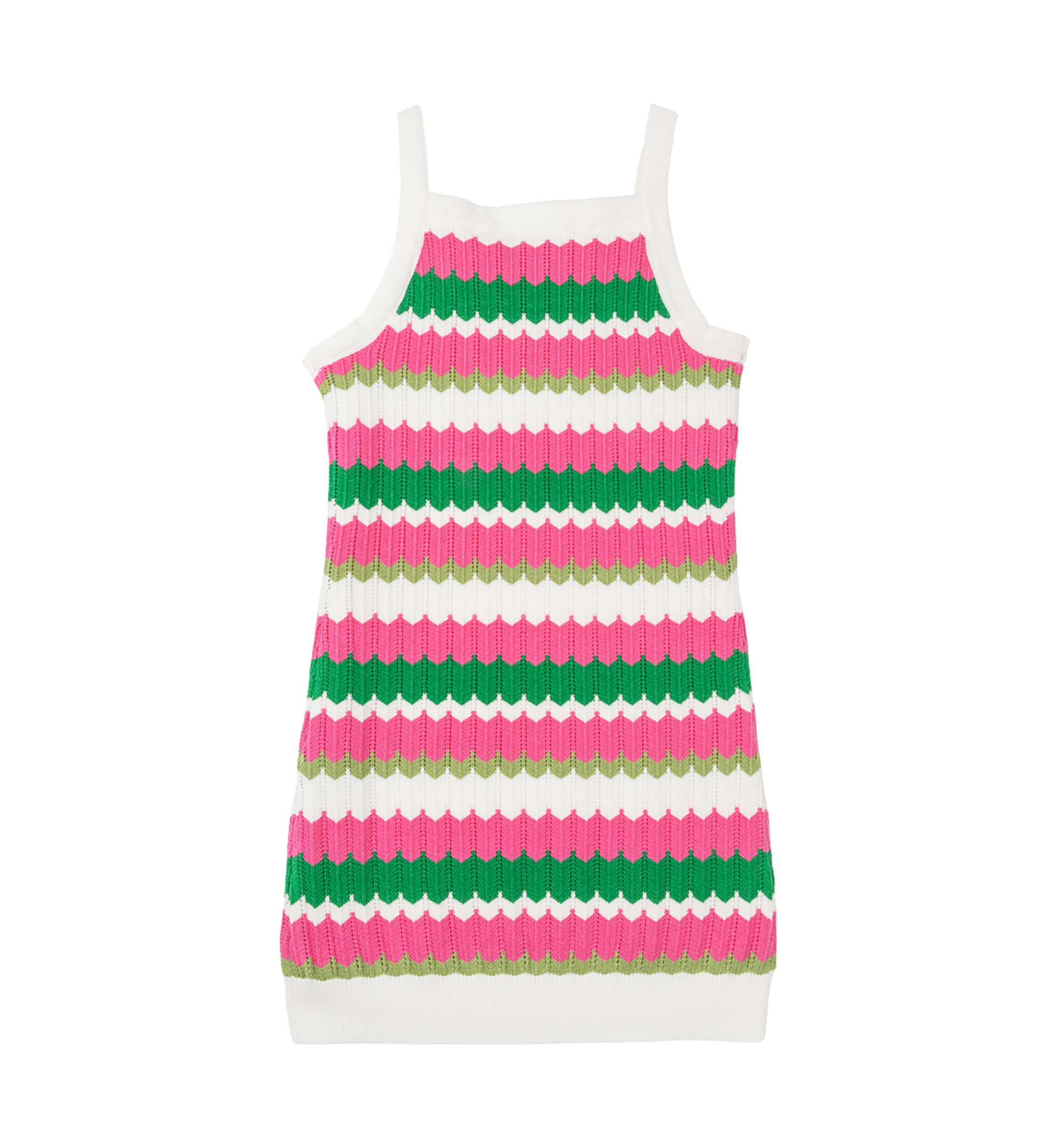Girls 7-16 Striped Crochet Mini Dress