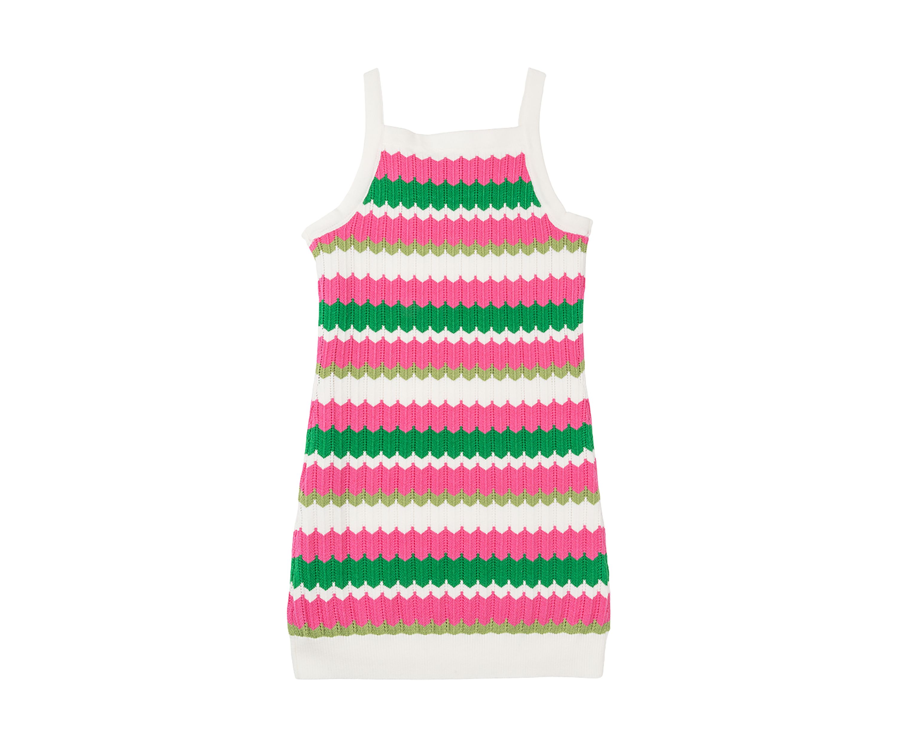 Girls 7-16 Striped Crochet Mini Dress