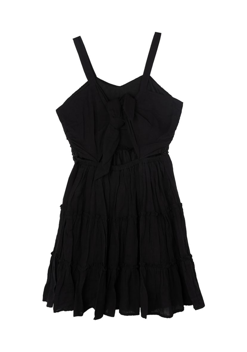 Girls 7-16 Crochet Knit Gauze Dress
