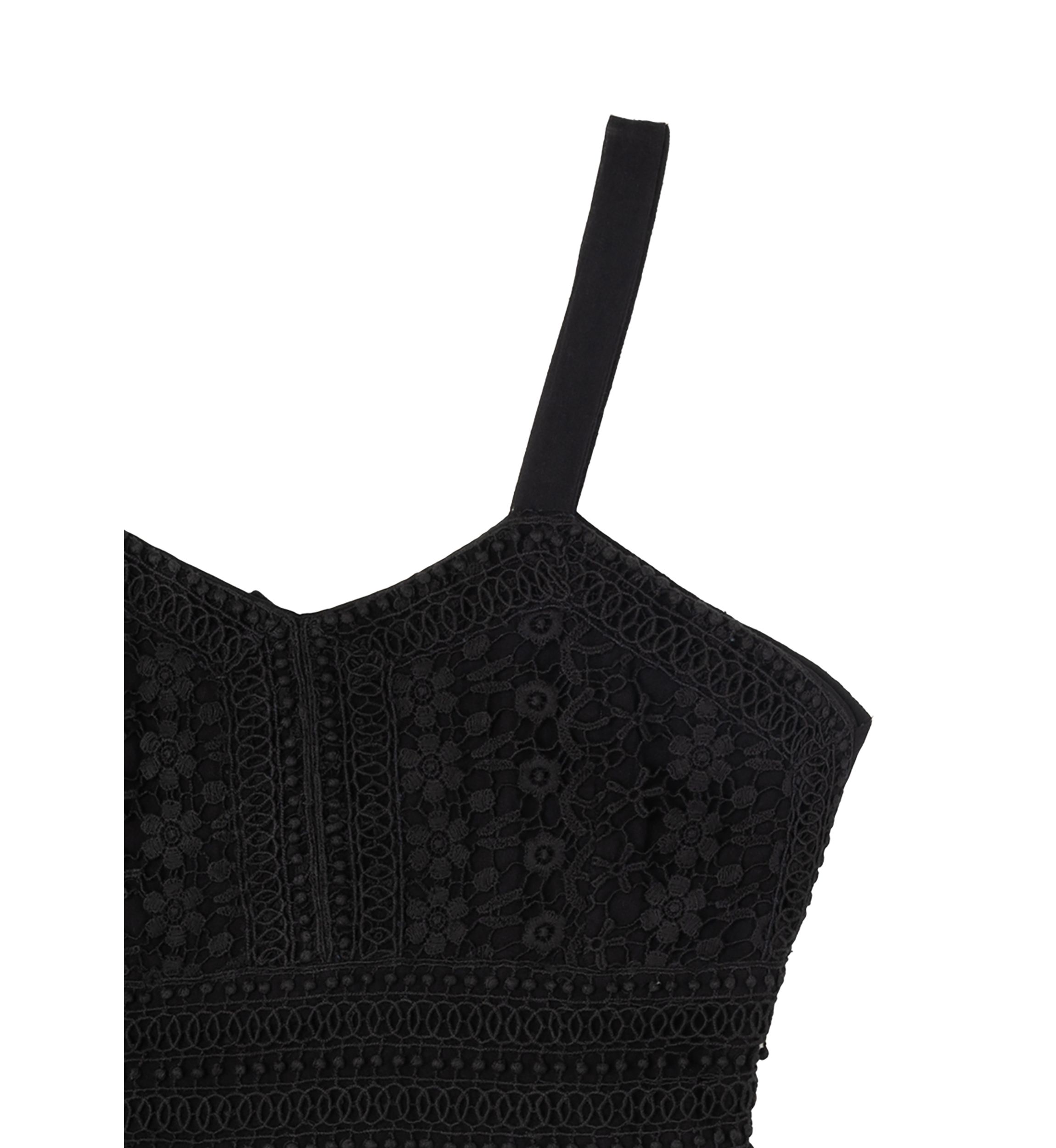 Girls 7-16 Crochet Knit Gauze Dress