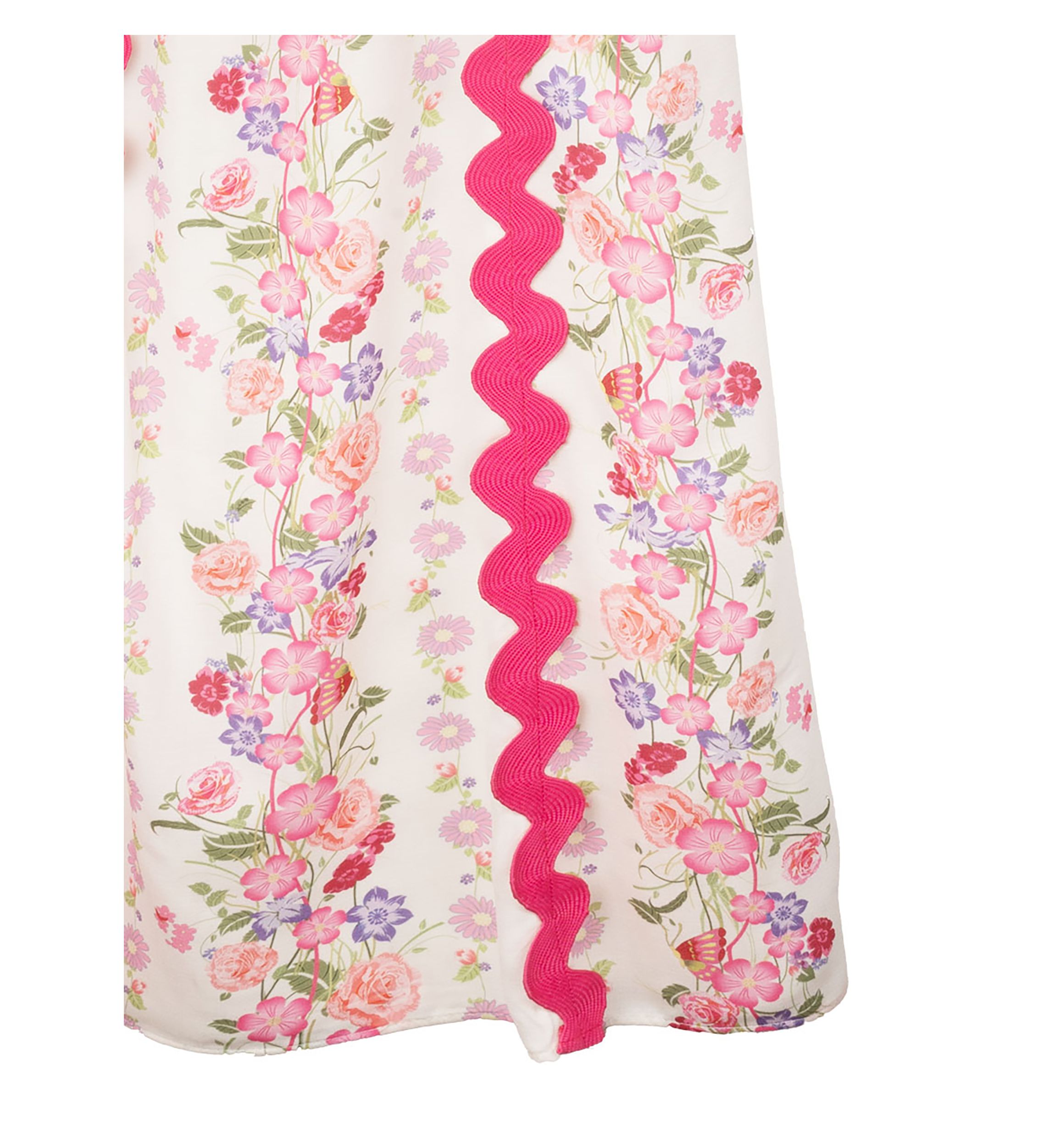 Girls 7-16 Floral Printed Ric Rac Maxi Dress