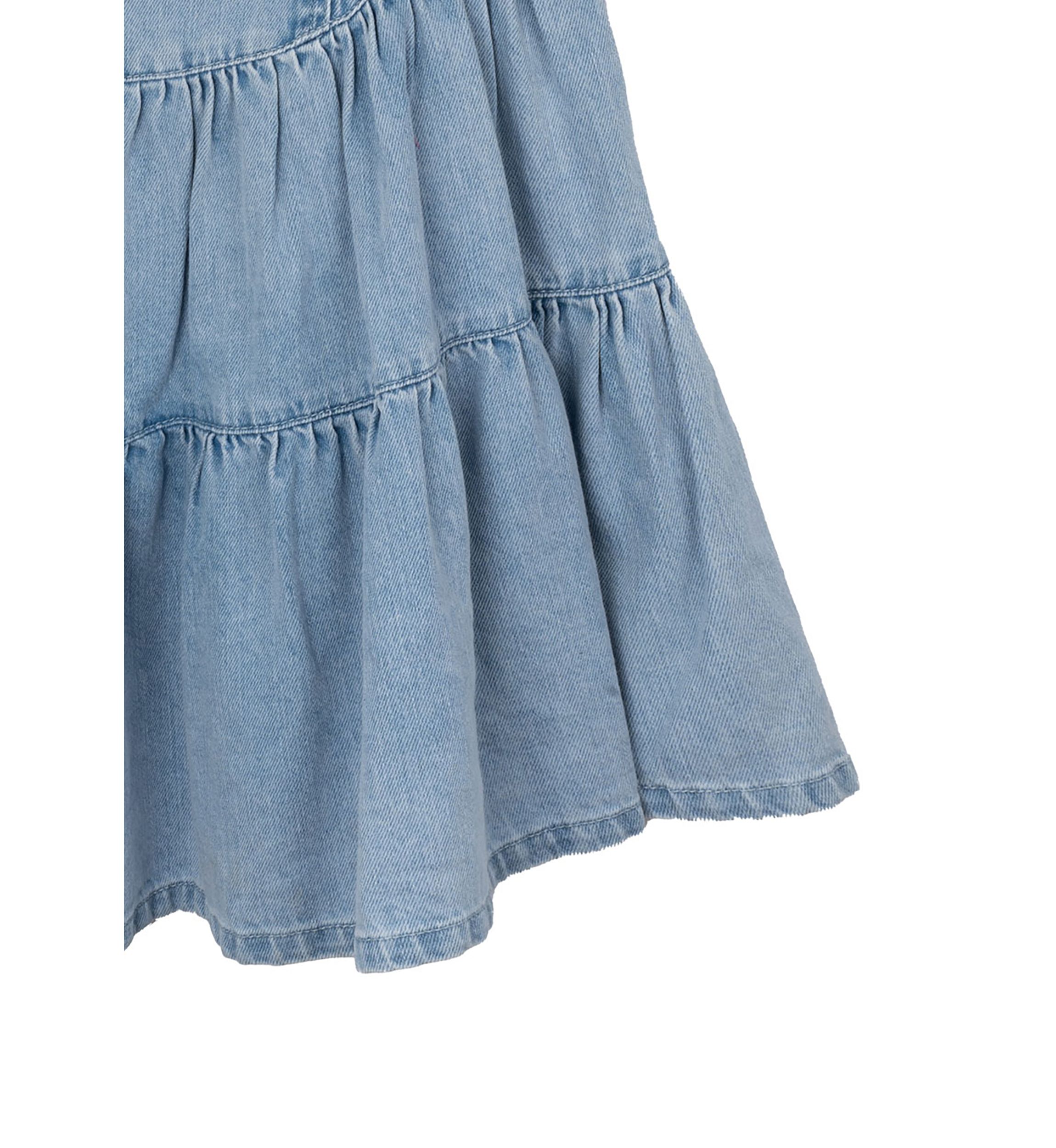 Girls 7-16 Denim Dress with Tiered Skirt