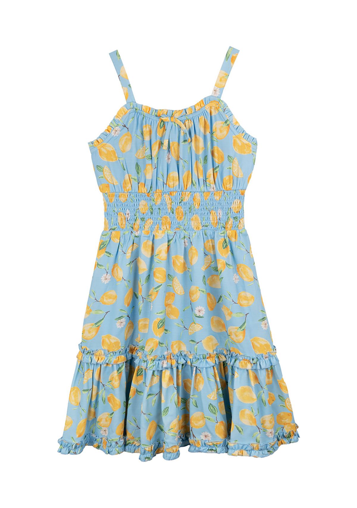 Girls 7-16 Lemon Print Smock Dress